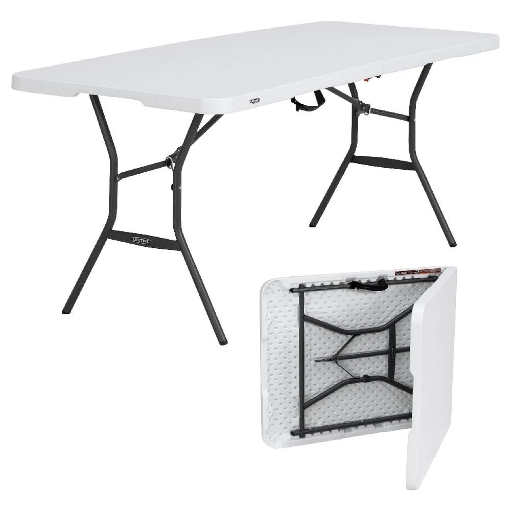 10 Lifetime Light Commercial 6 Foot Bi-fold Table White Desks, Tables and Returns, 10 of 10