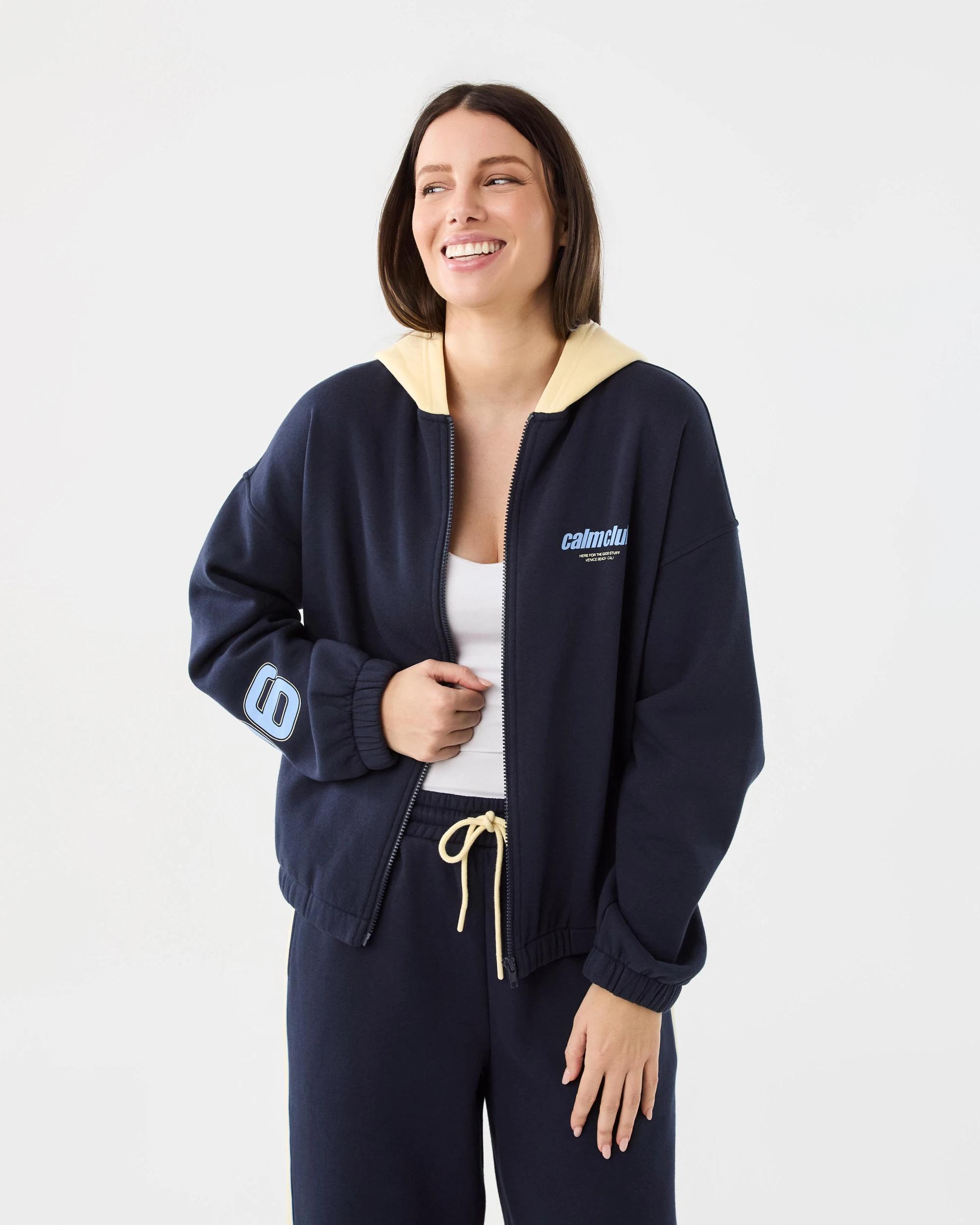 8 Zip Through Bomber Hoodie Calm Club, 8 of 9