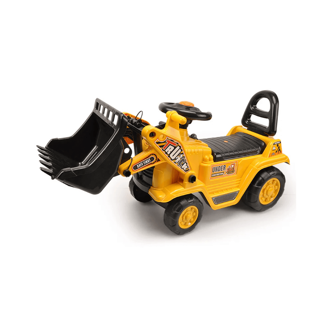 1 Lenoxx Ride On Digger Outdoor Tractor With Levers Yellow For Kids 3 Plus Years - Yellow, 1 of 4
