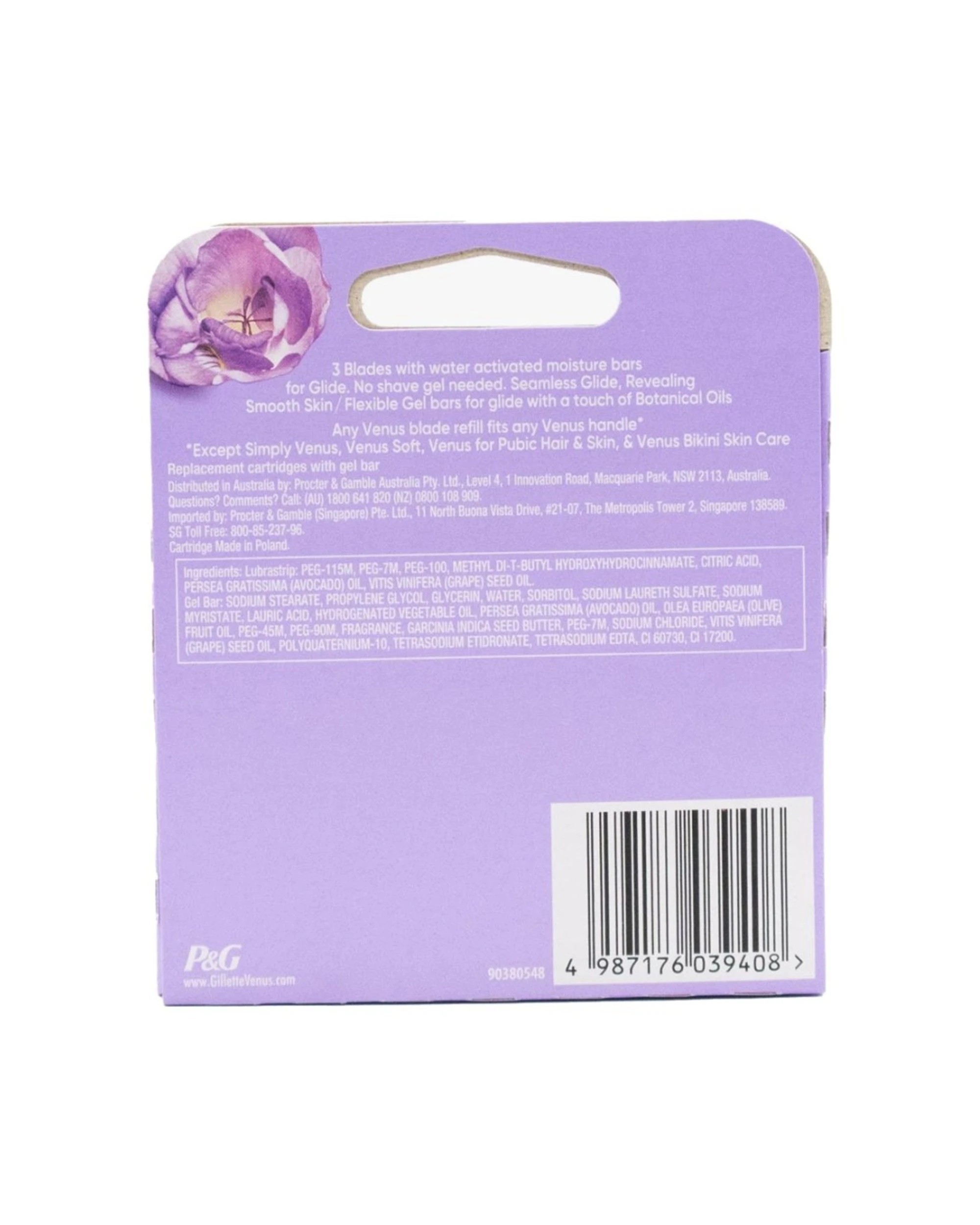 3 Gillette 10x 4pc Venus Comfort Glide 3 Blade Razor Cartridge Freesia Scent - Multi, 3 of 3