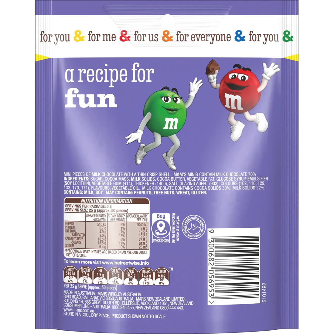 2 M&M's Minis Milk Chocolate Snack and Share Bag 145g, 2 of 5