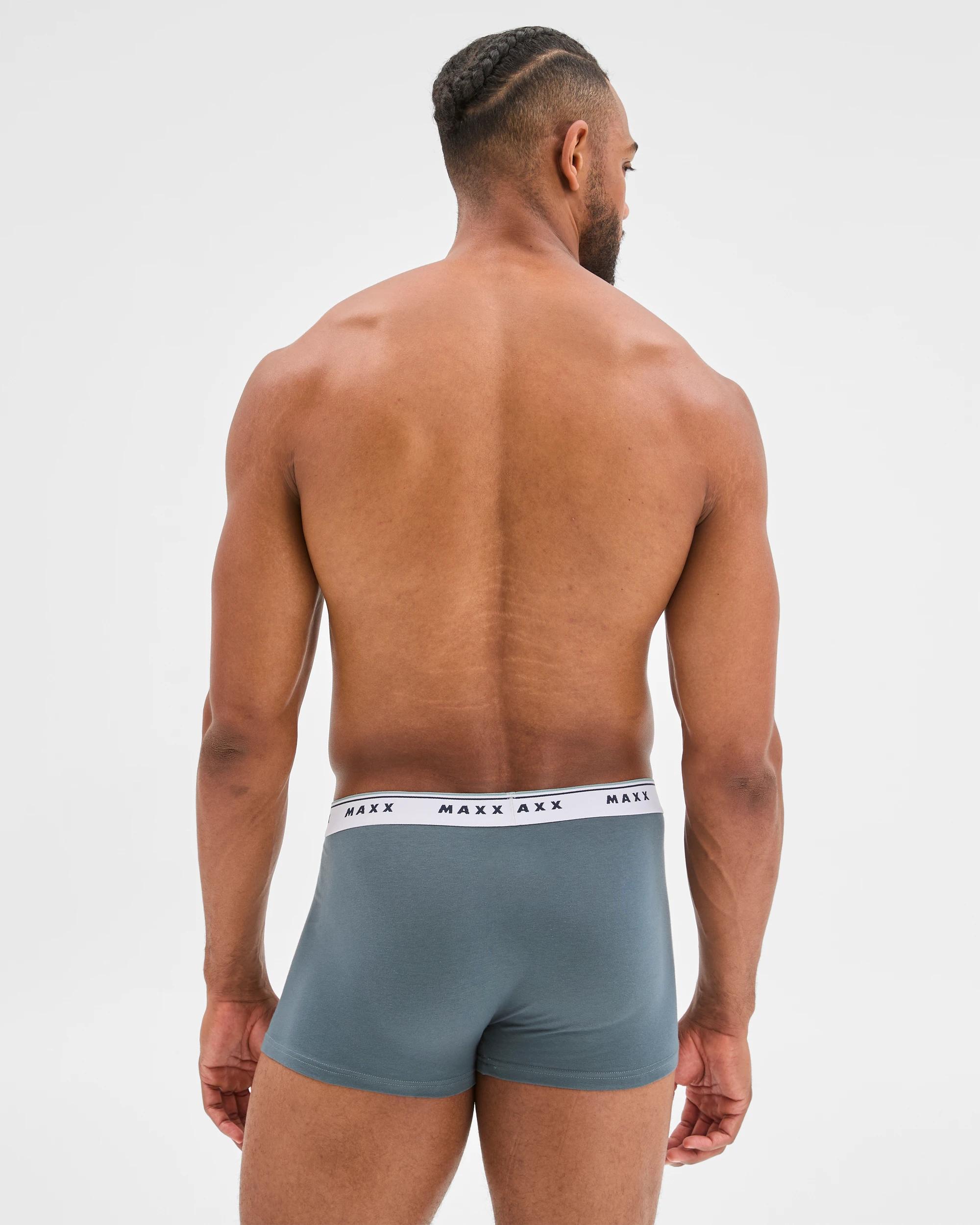 3 Maxx Australian Cotton 3 Pack Hipster Trunks SLATE BLACK, 3 of 4