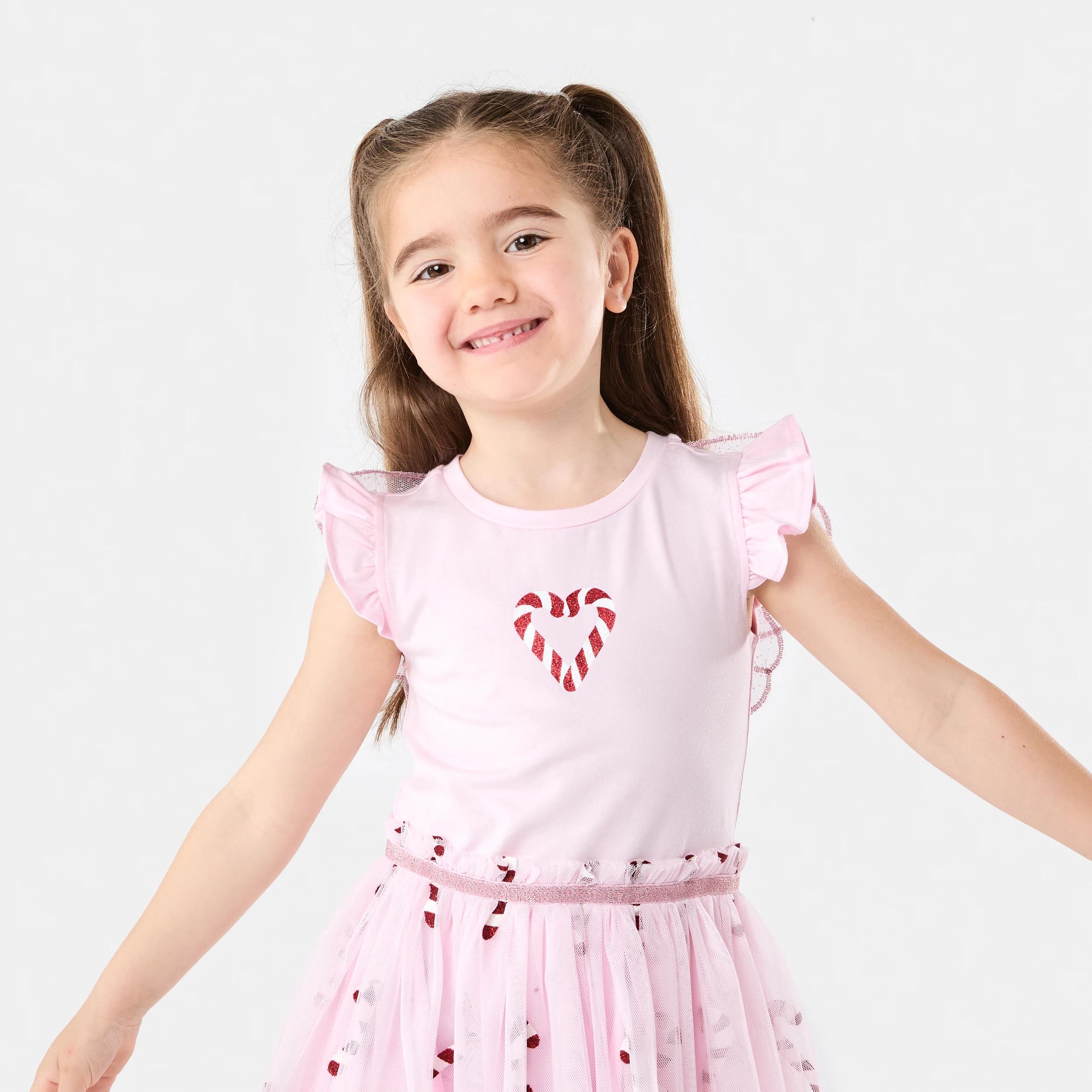 3 Christmas Tutu Dress PINK CANDY CANE, 3 of 10