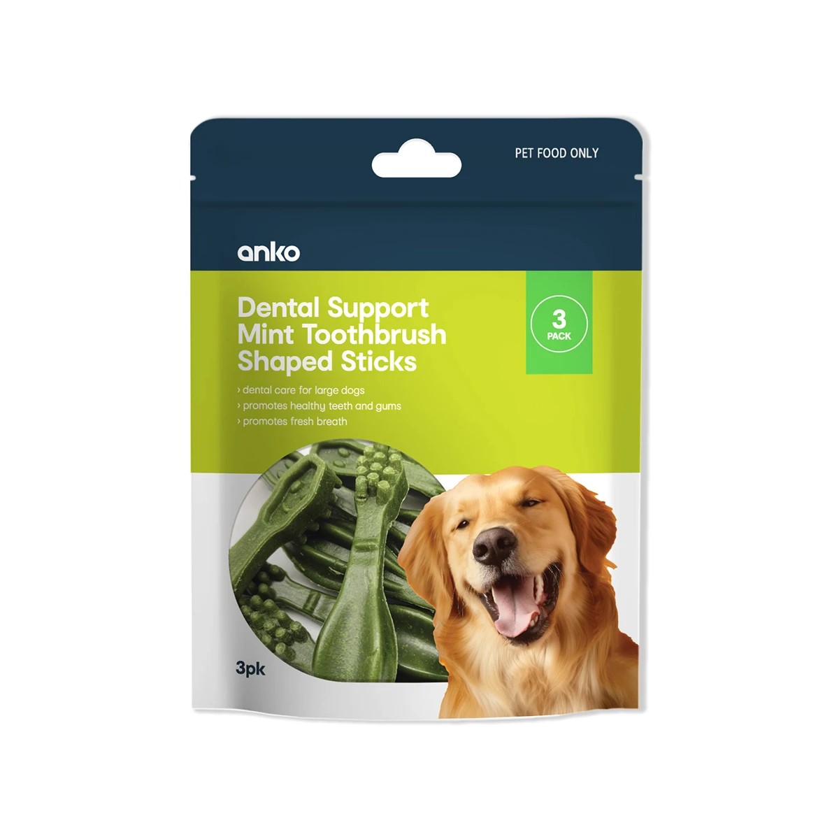 1 3 Pack Pet Treat Dental Toothbrush - Large, 1 of 3