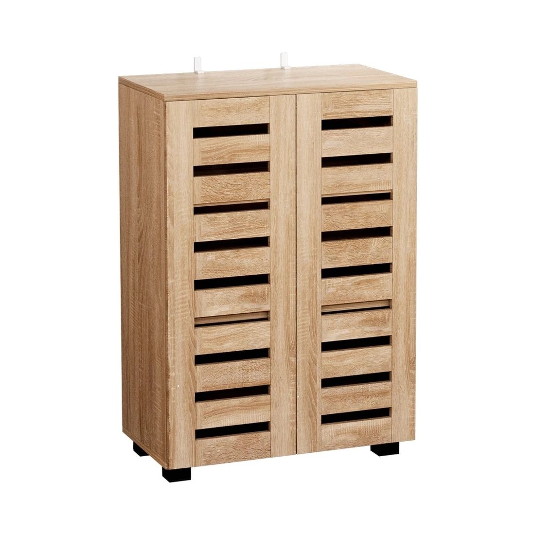 1 Artiss Shoe Rack Cabinet 20 Pairs 5-tier - Natural, 1 of 8