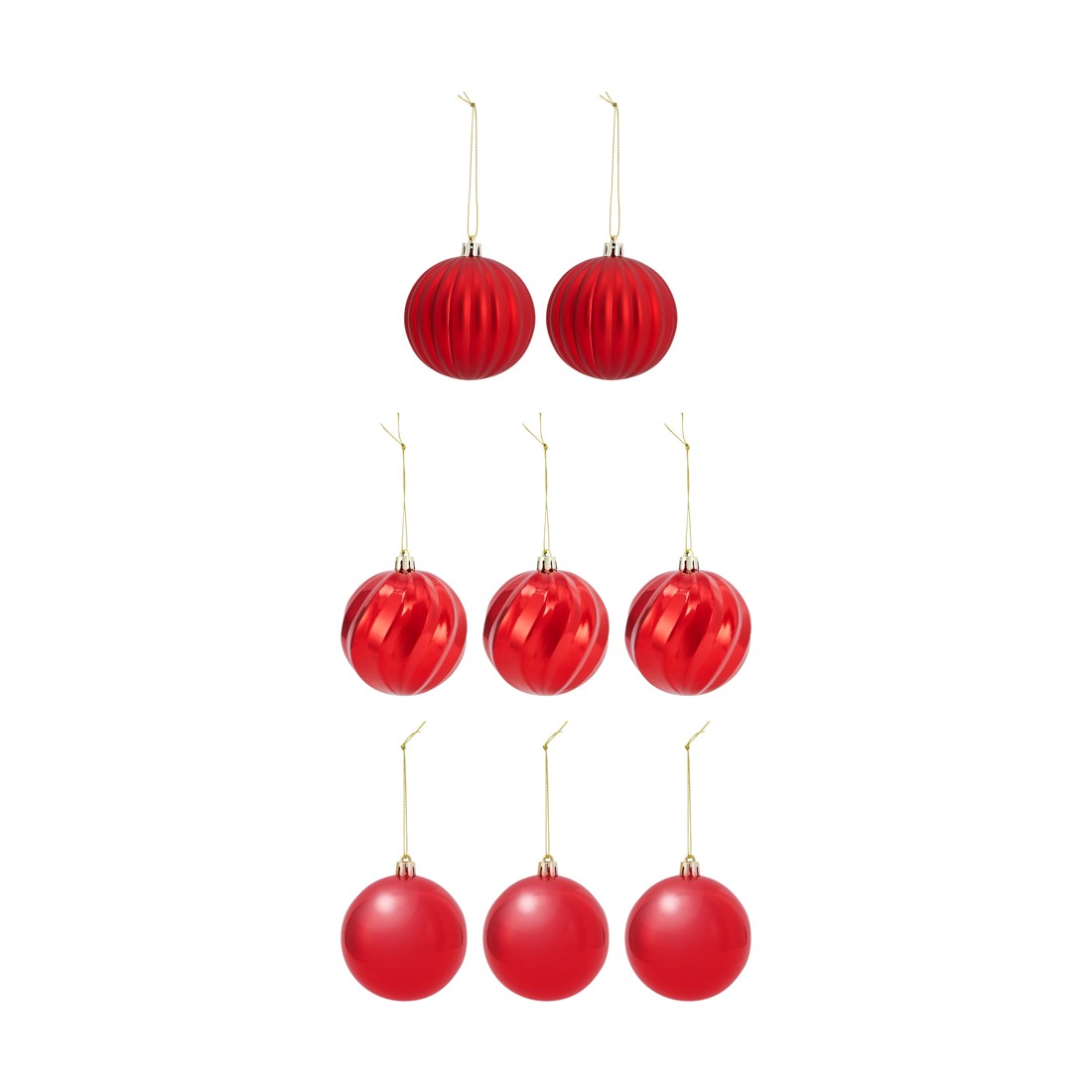2 8 Pack 8cm Red Baubles, 2 of 7