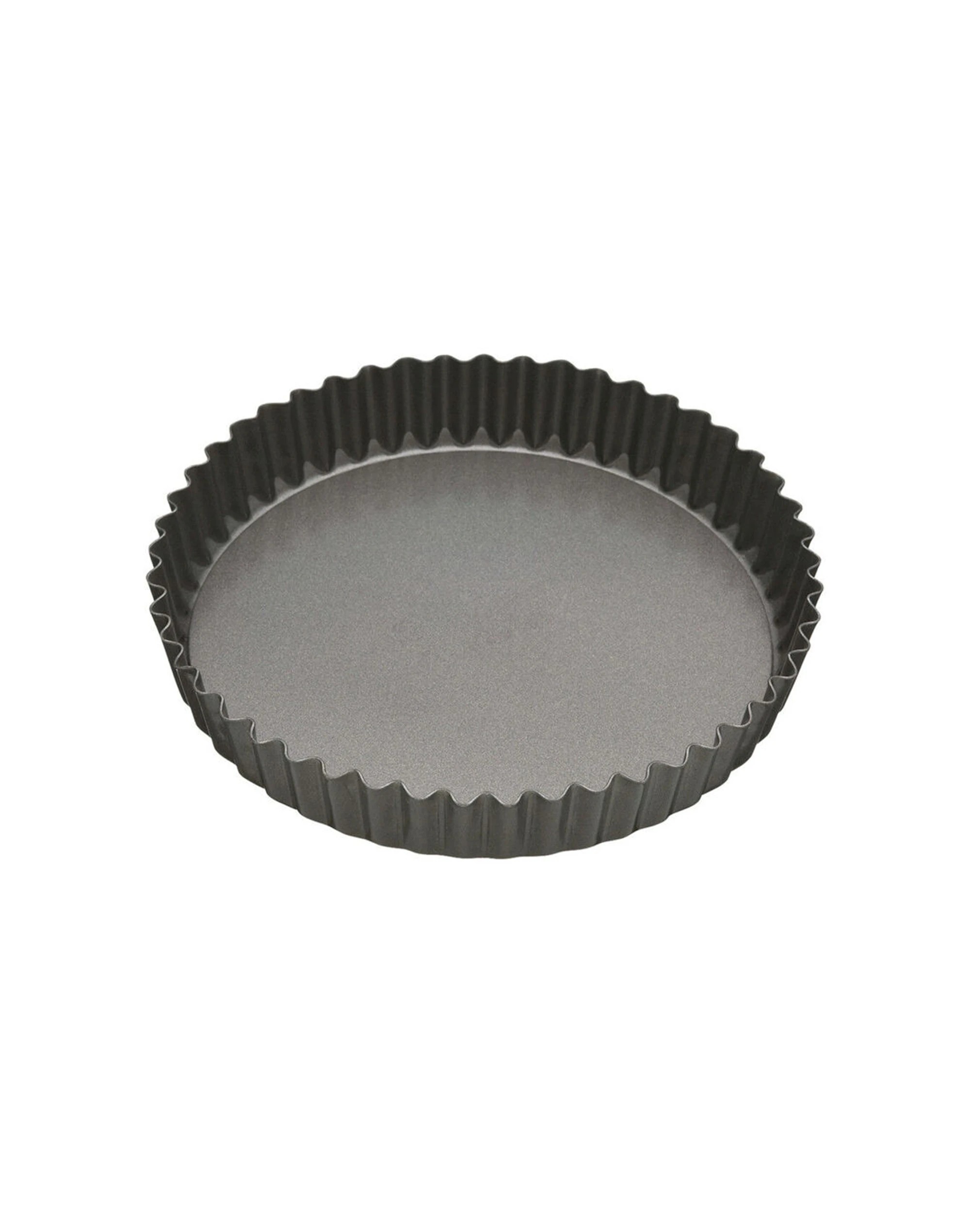 2 Mastercraft 2x 23cm Heavy Loose Base Non-Stick Round Flan Quiche Pan Carbon - Black, 2 of 8