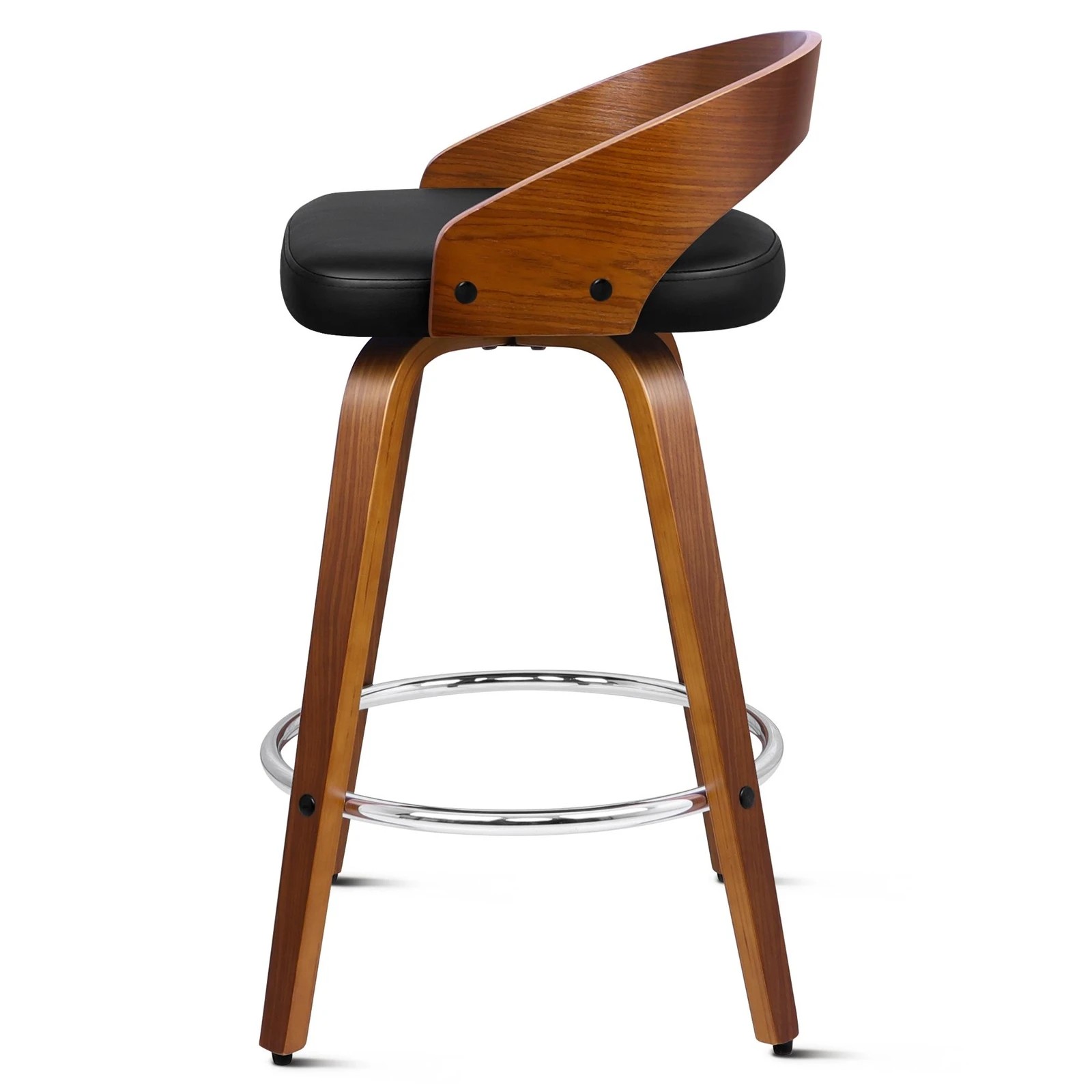 5 Alfordson 4x Swivel Bar Stools Caden Kitchen Wooden Dining Chair - Black, 5 of 10