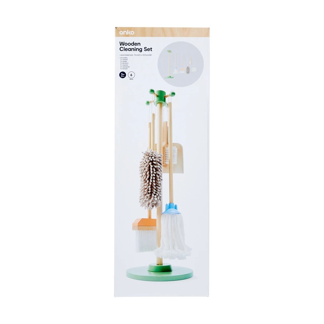 8 6 Piece Wooden Cleaning Toy Set, 8 of 8