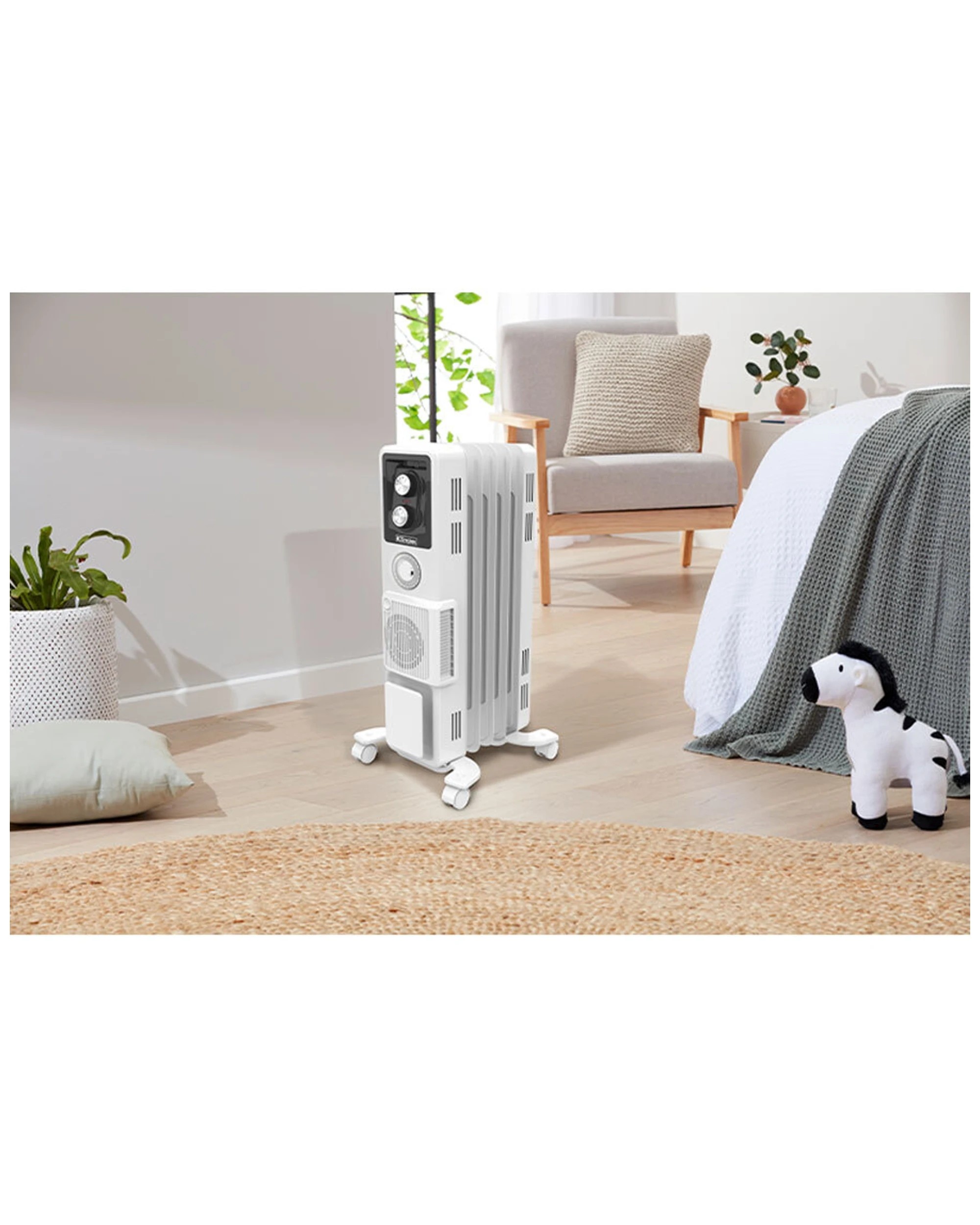 3 Dimplex Oil Column Heater 1500W Heater With Timer Turbo Fan Mobile Radiator.
 - white, 3 of 3