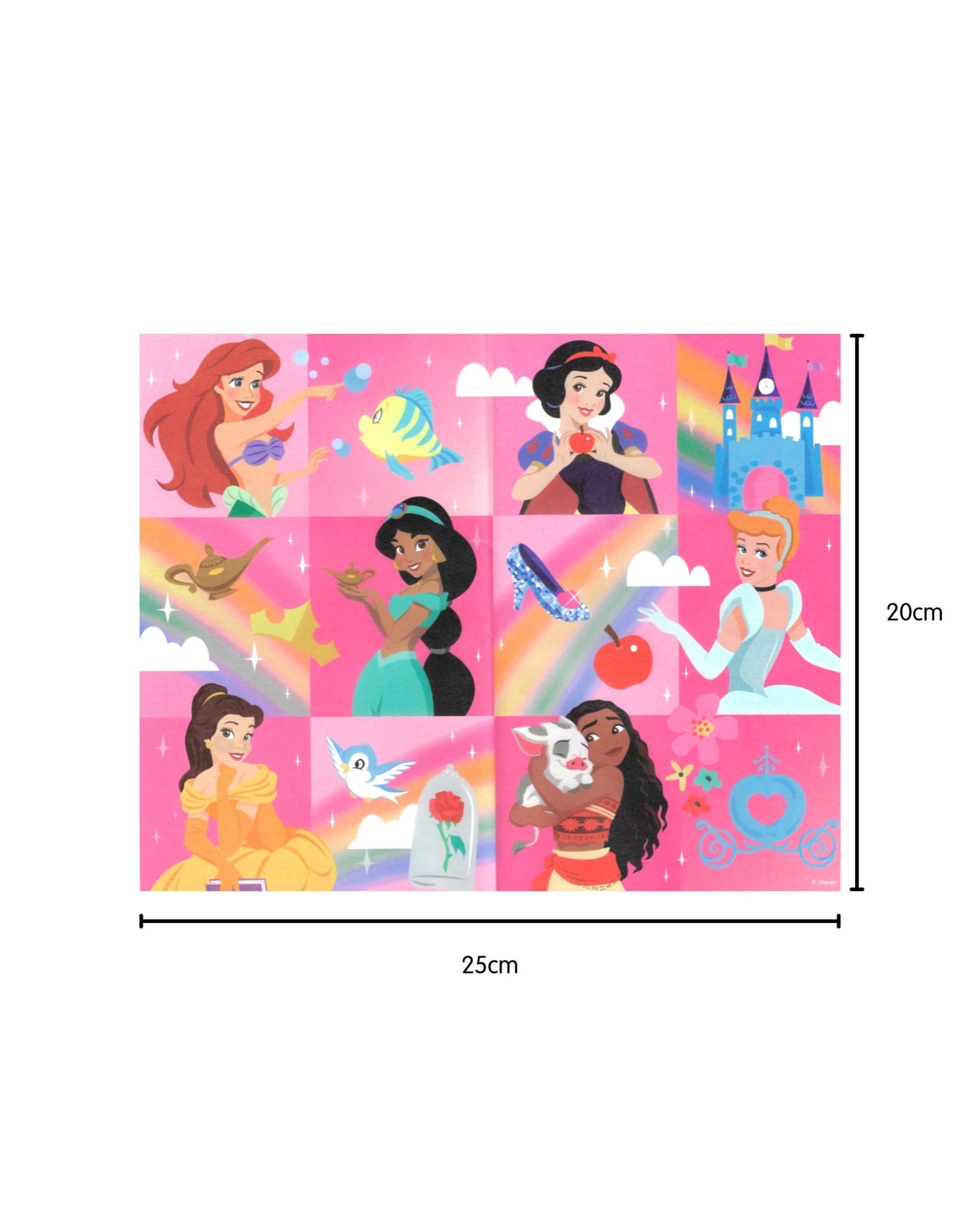 4 Design Group Disney Princess Character Grease Proof Paper Plate Tray Liners 8 Sheets, 4 of 5