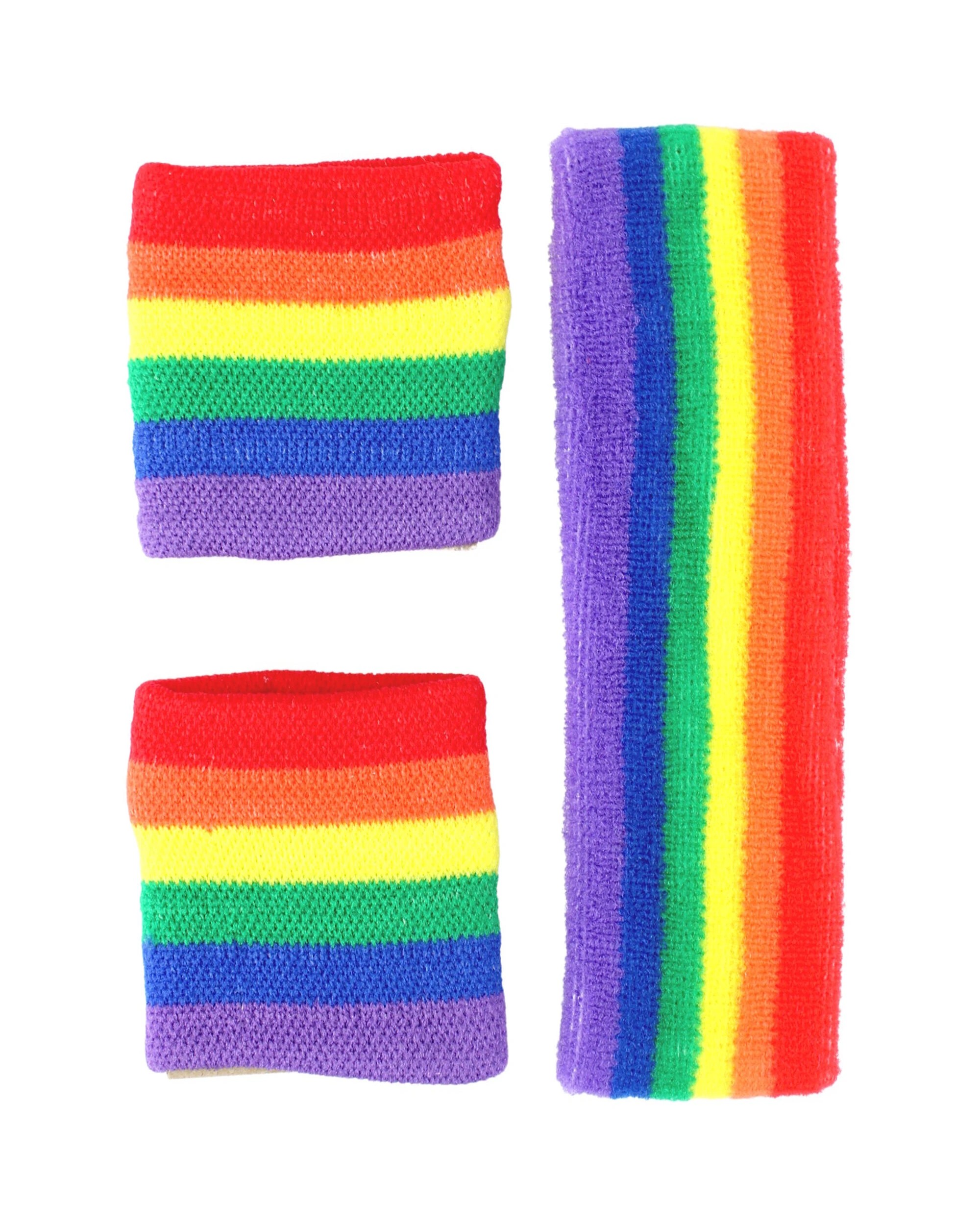 1 Party Planet Rainbow Head and Wristband Set - Multi, 1 of 1
