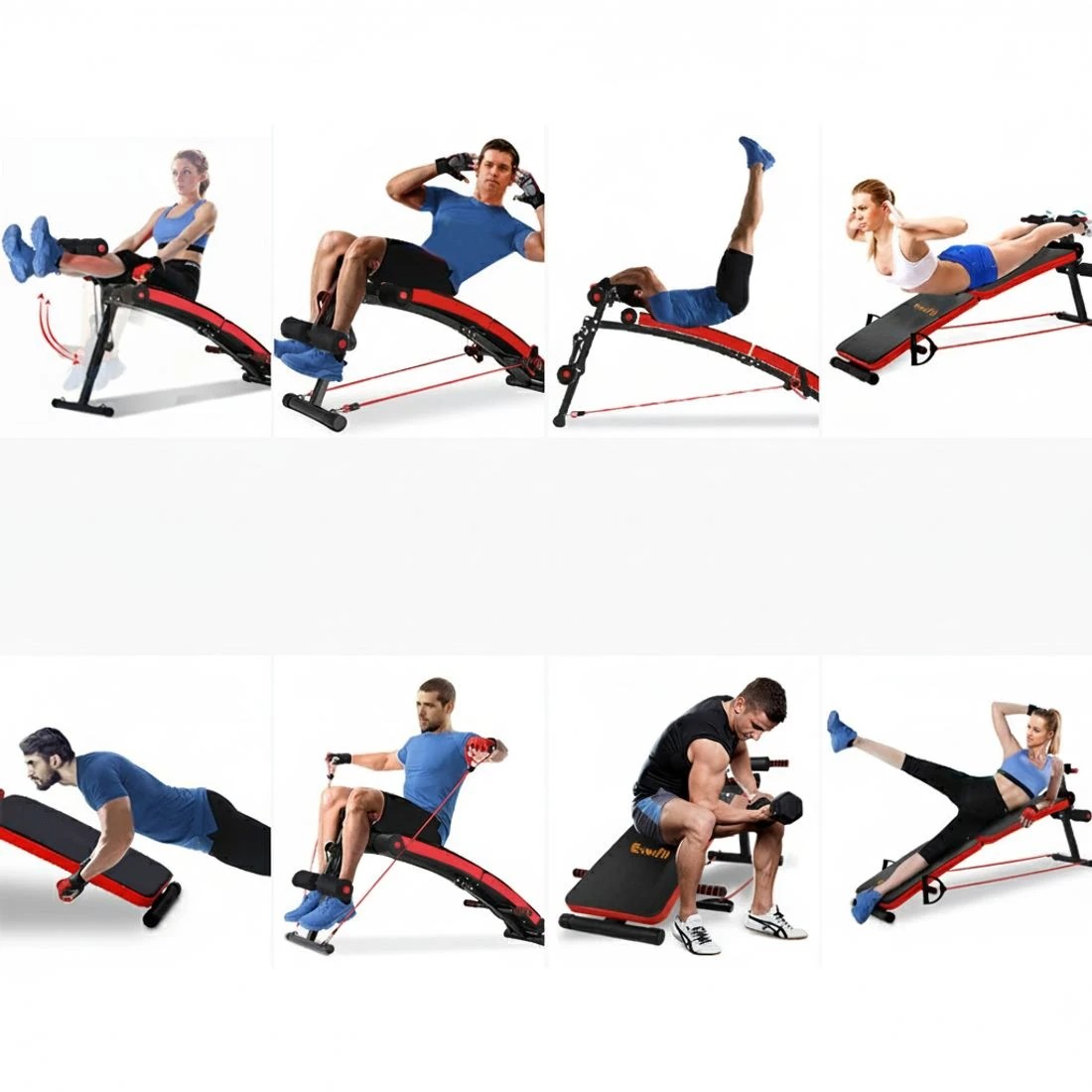 4 Everfit Weight Bench Sit Up Bench Press Foldable Home Gym Equipment - Black, 4 of 6