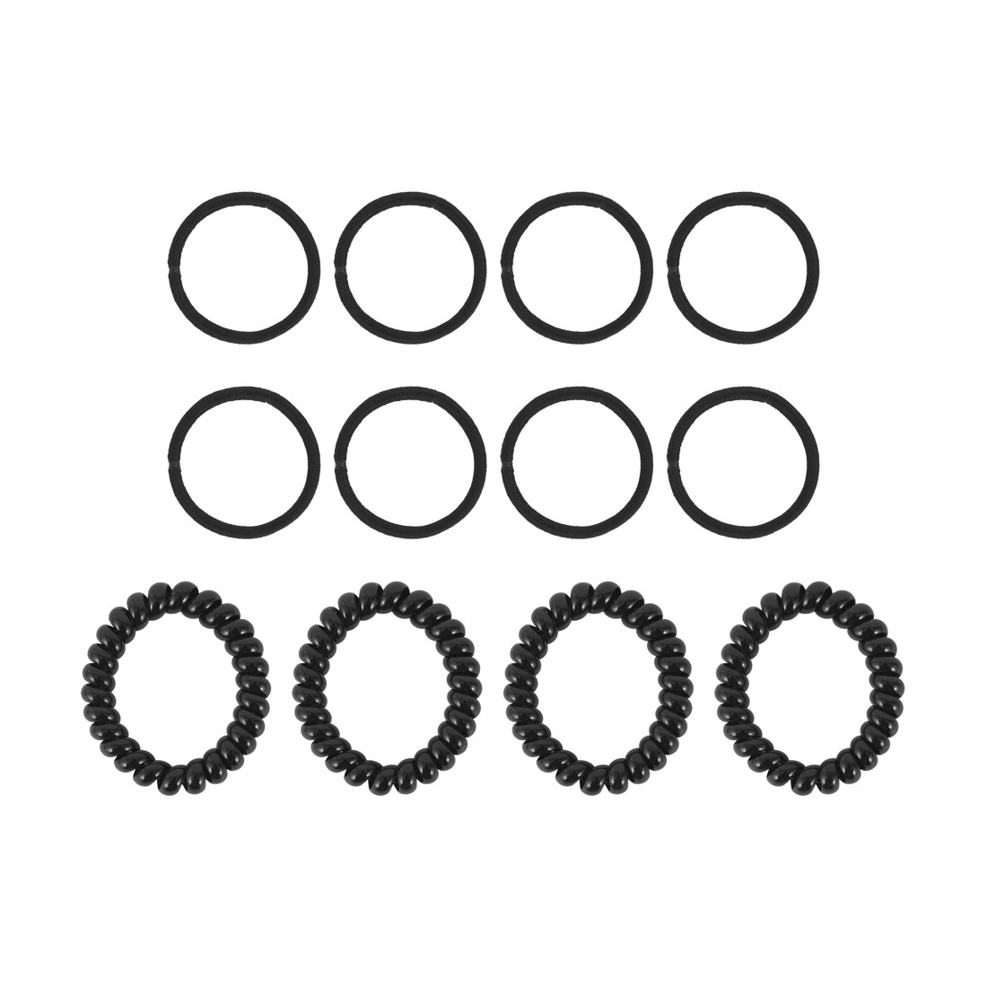 3 OXX Haircare 12 Pack Hair Elastics - Black, 3 of 4