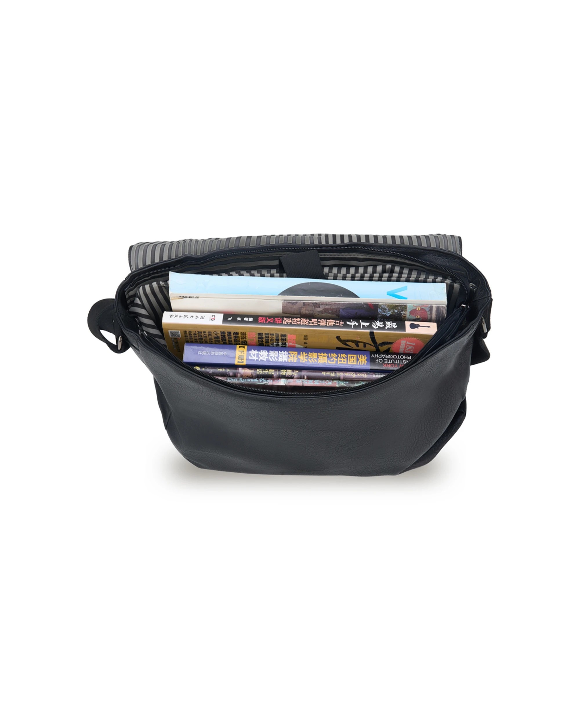 3 Tosca Vegan Leather Satchel Travel Shoulder Bag - Black, 3 of 3