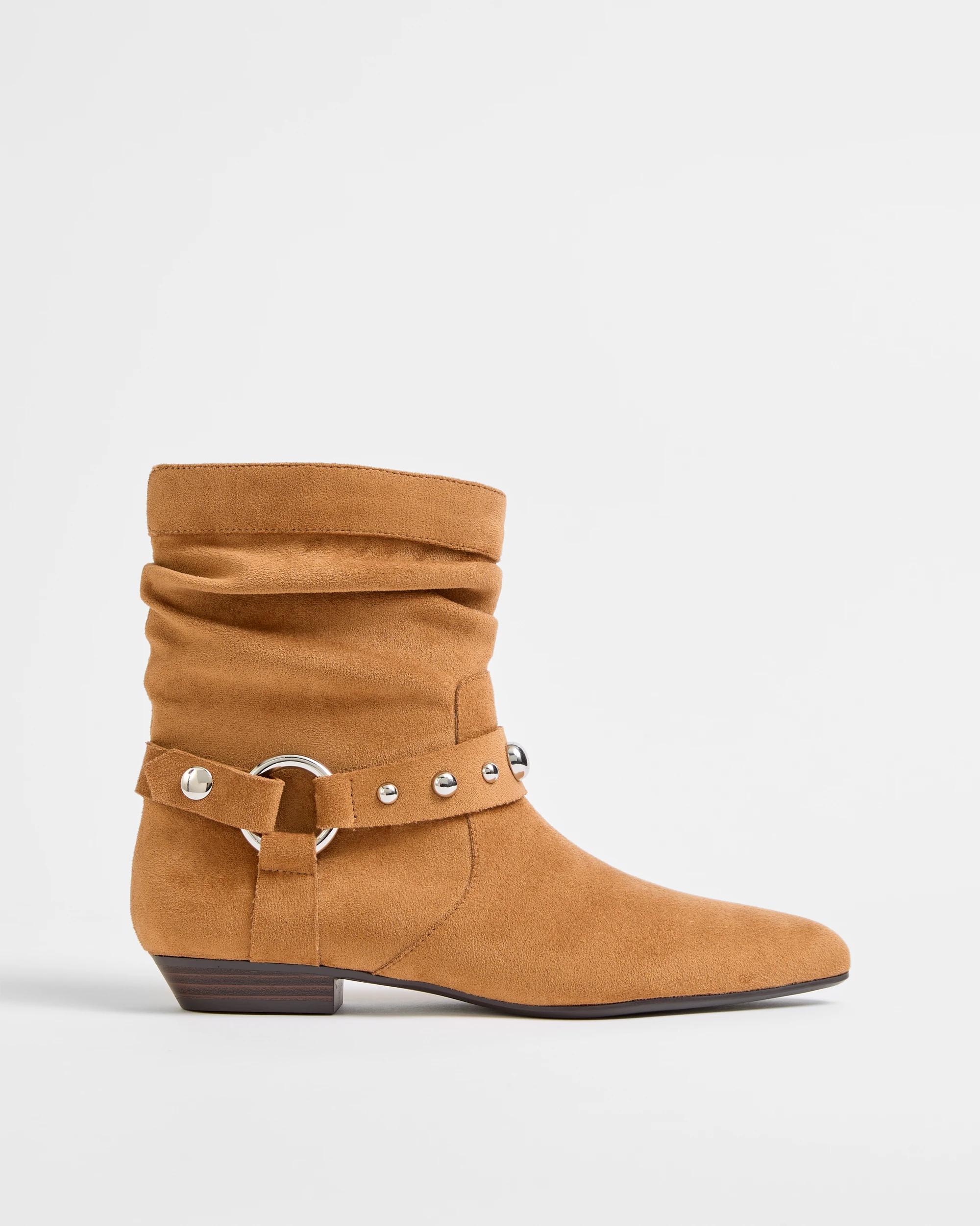 1 Target Studded Low Heel Boot - Cleo CHESTNUT MICROSUEDE, 1 of 3