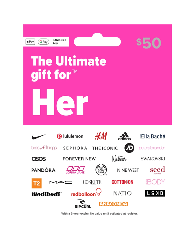 The Ultimate Gift For Her $50 Gift 