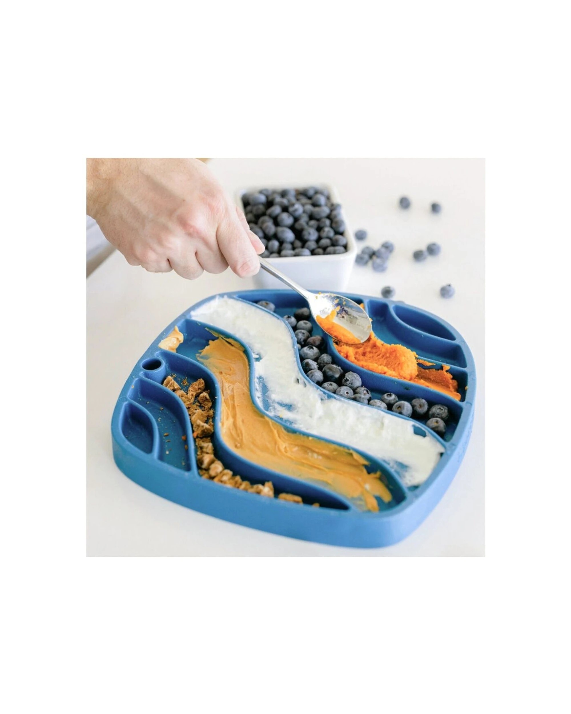 3 West Paw Waves Feast Pet Dog Lick Mat Slow Feeder Plate Dishwasher Safe - Blue, 3 of 3
