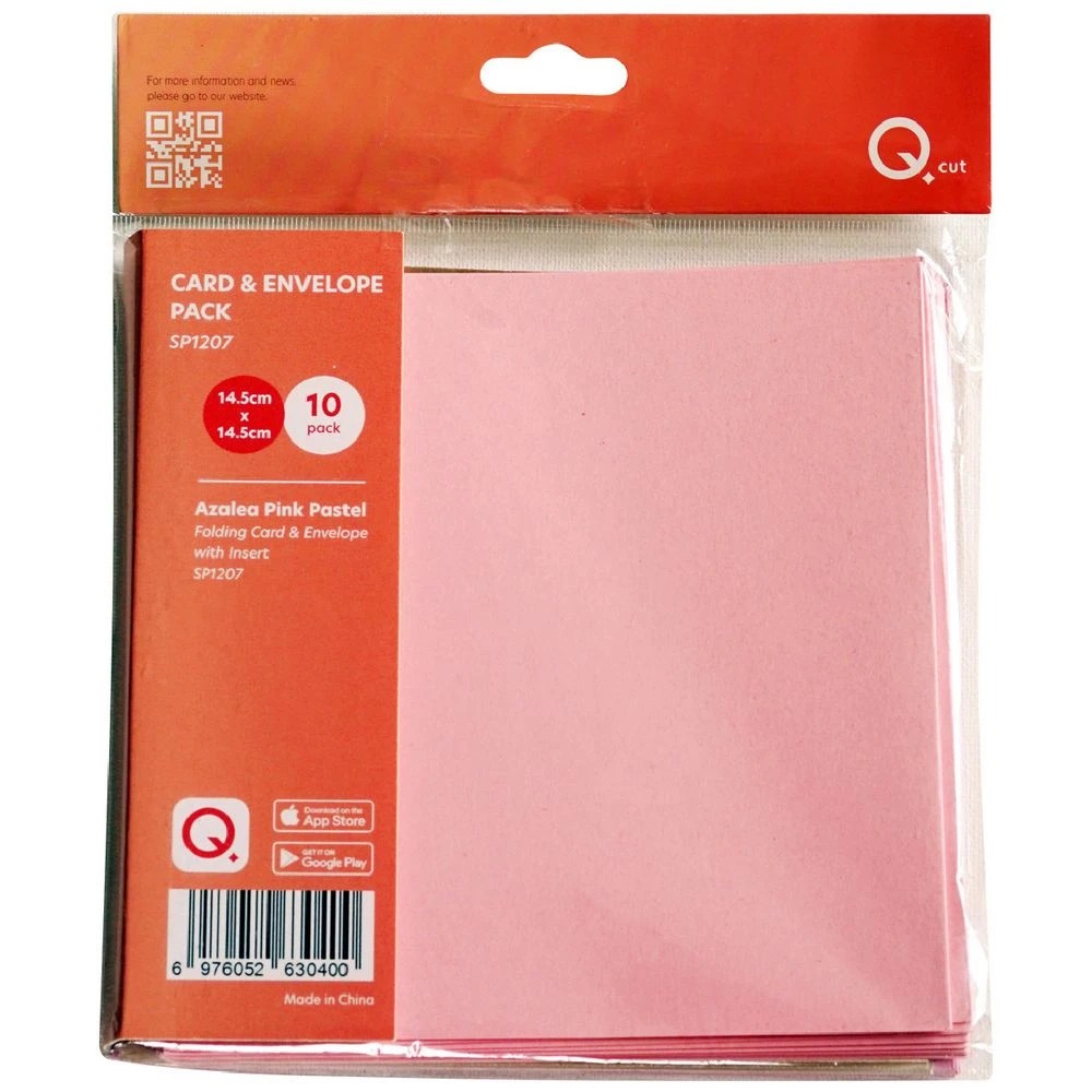 1 Qcut Square Folding Cards Set Azalea Pink Pastel/Rose Gold, 1 of 3
