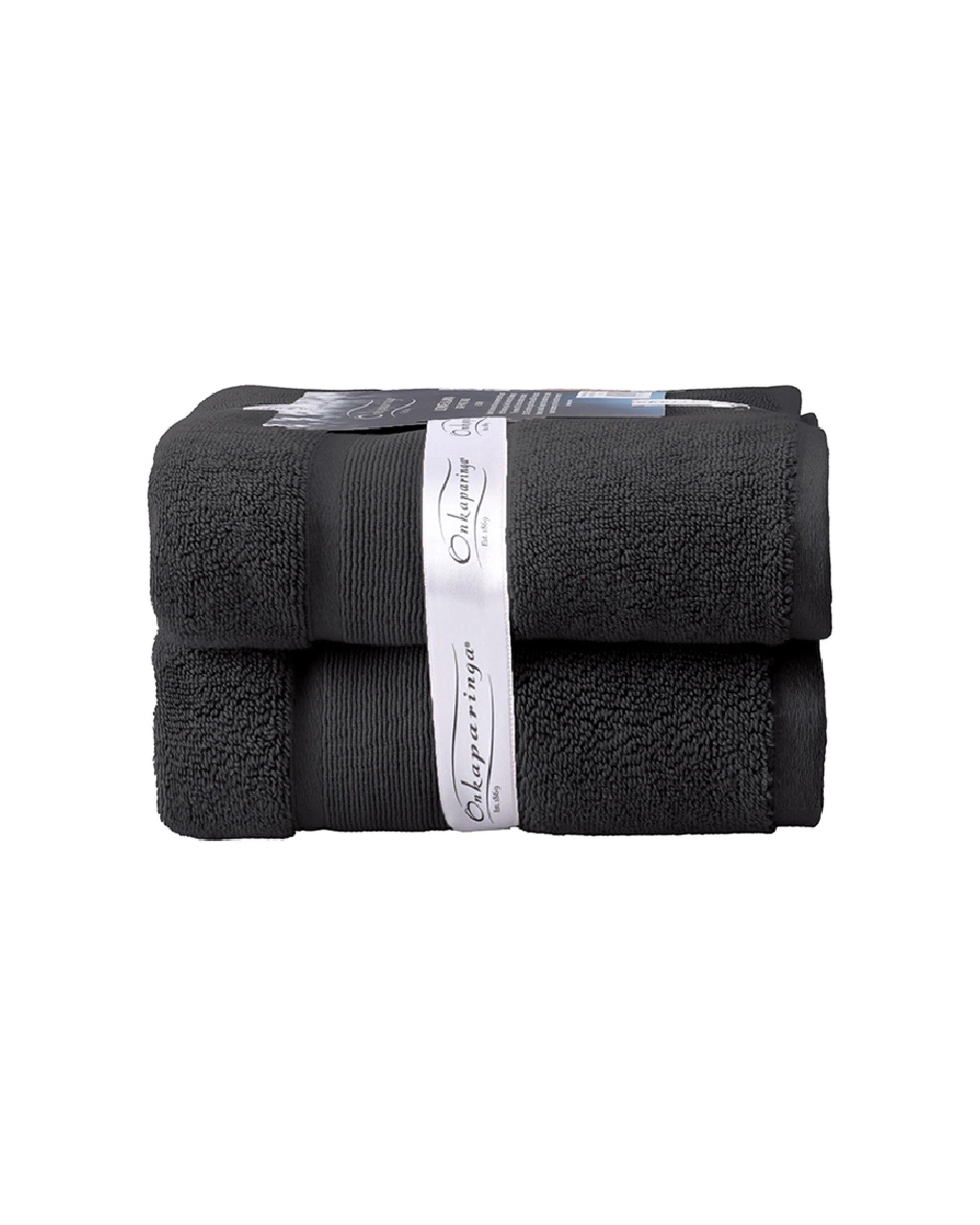 1 Onkaparinga Ultimate Alanya Bath Mat/Towel 850Gsm Castlerock 2PK - Grey, 1 of 3