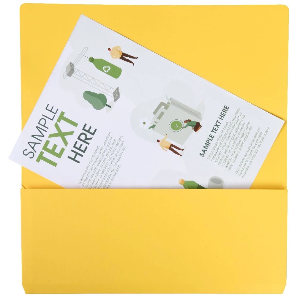 2 J.Burrows Foolscap Document Wallet Yellow 10 Pack, 2 of 4