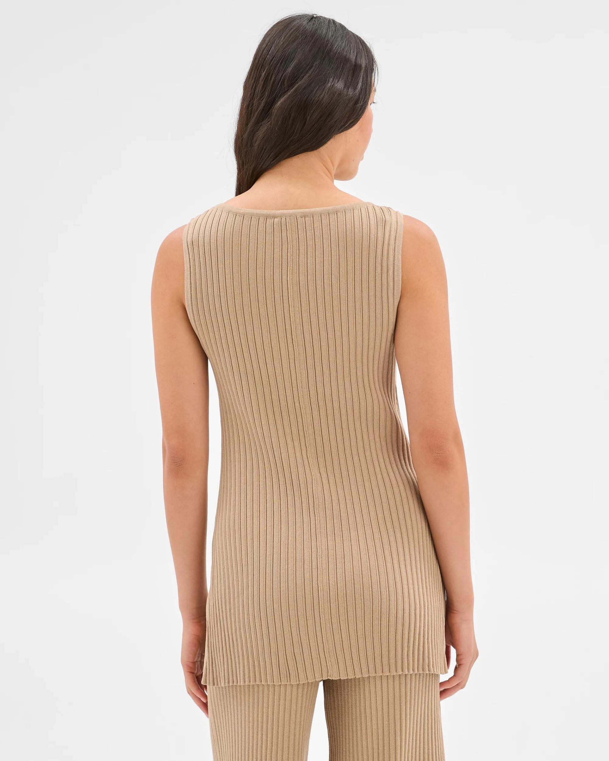 4 Target Boat Neck Ribbed Tunic Top SAND, 4 of 7