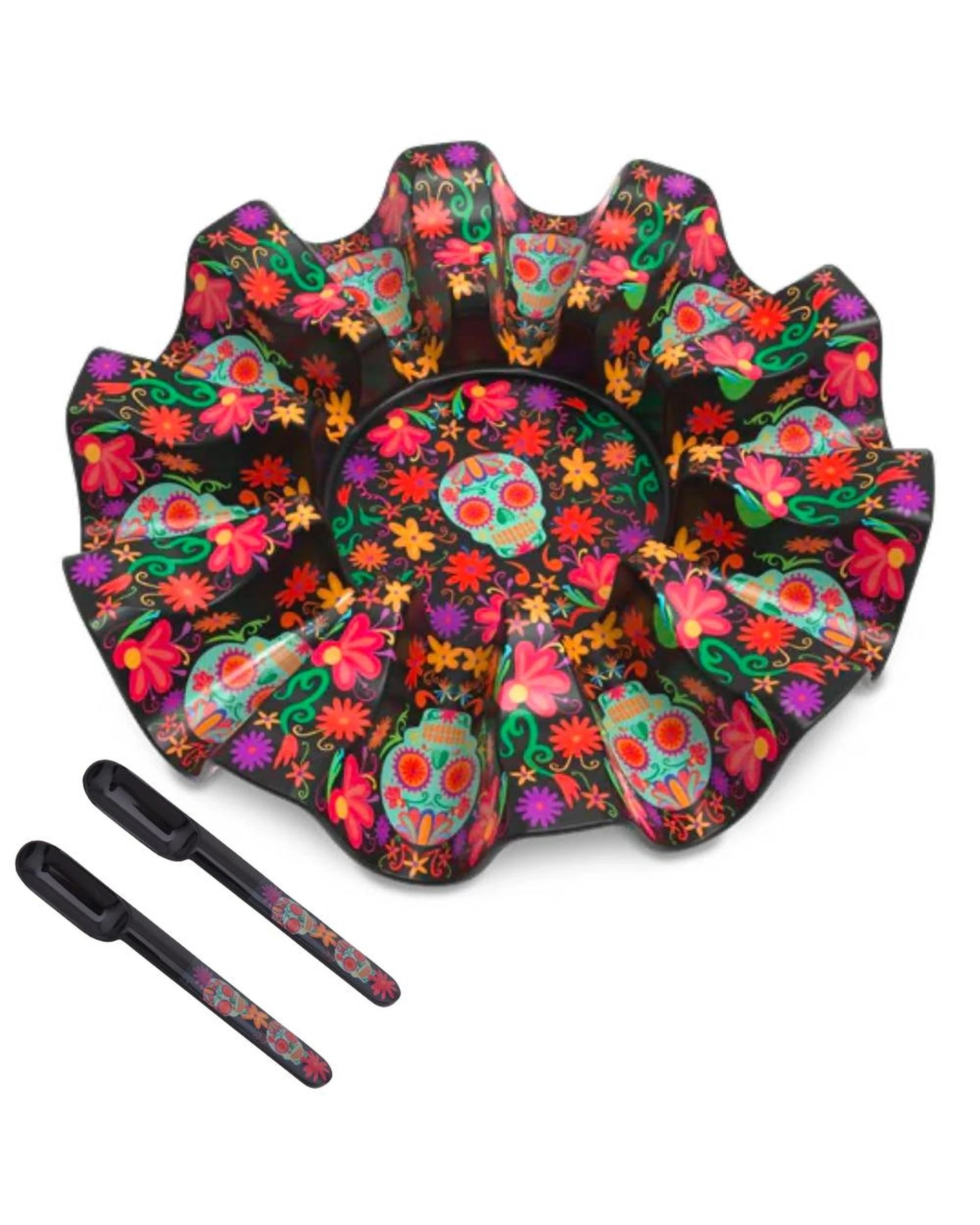 1 Prepara Carousel Taco Holder Stand  Taco 2pc Spoon  Day of The Dead, 1 of 2