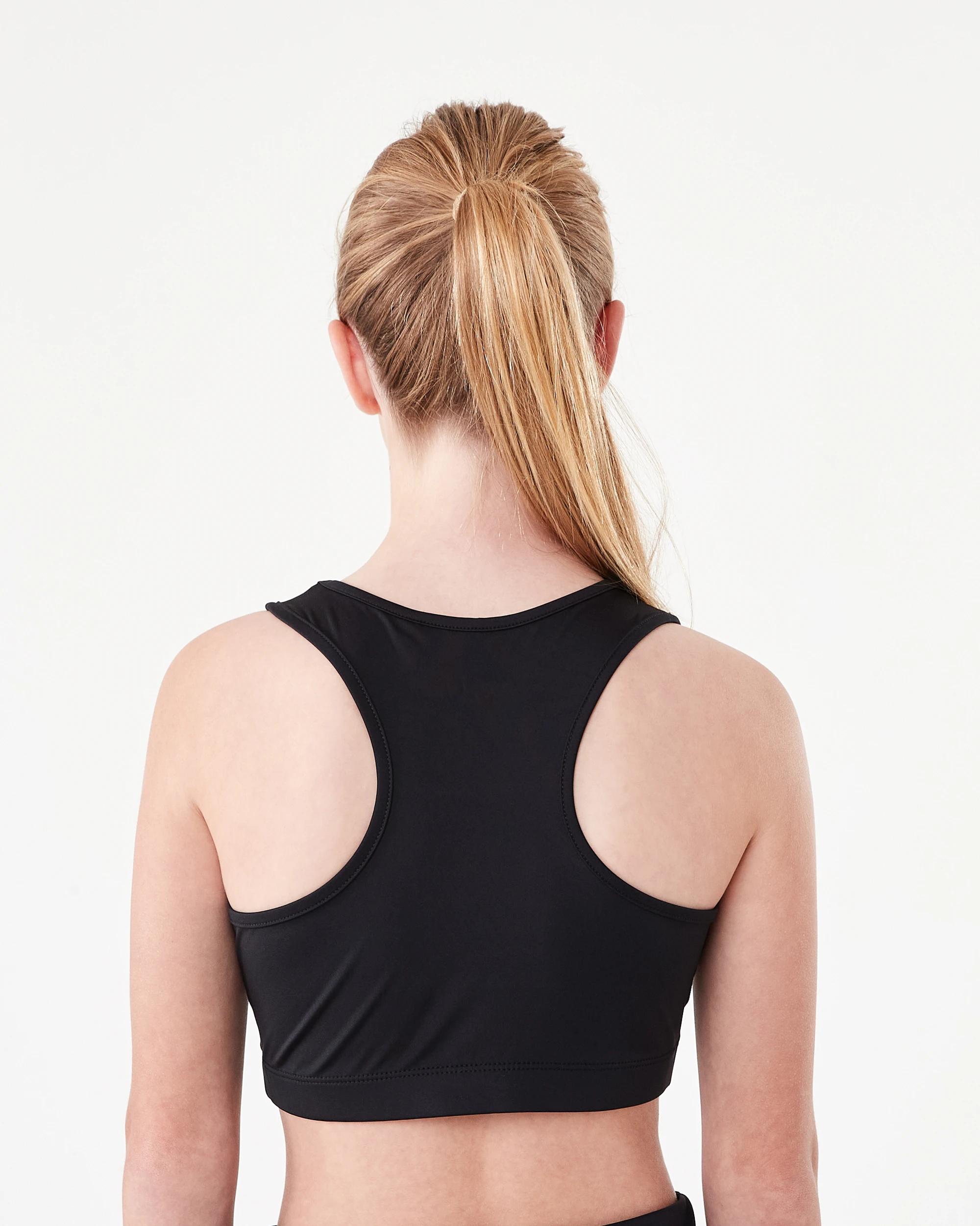 2 Active Kids Crop Top BLACK, 2 of 6