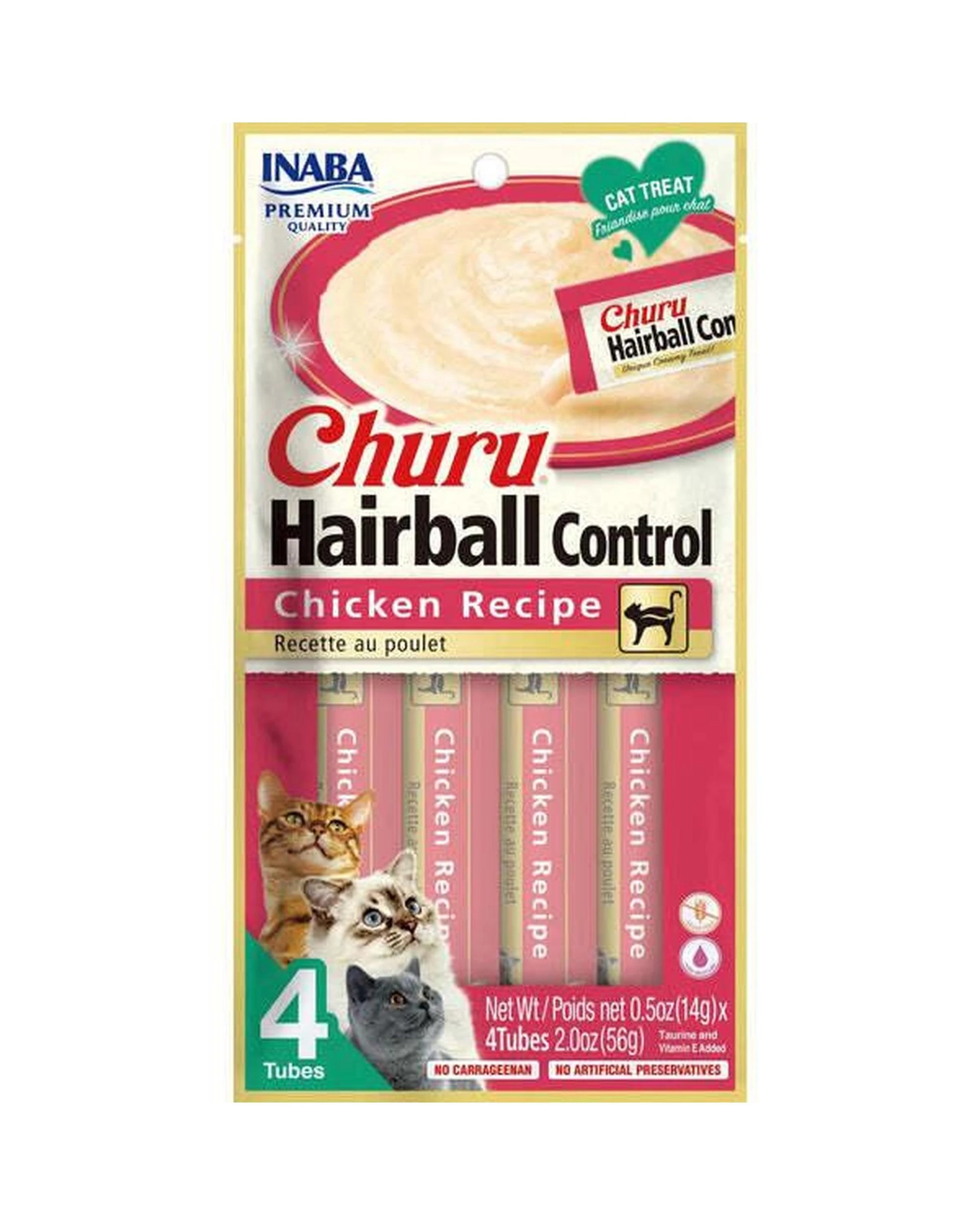 1 Inaba Churu Puree Hairball Control Cat Treat Chicken Recipe 6 x 56g, 1 of 8