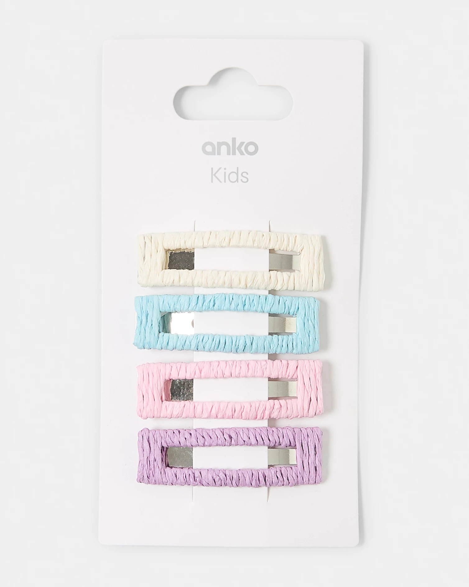 3 4 Pack Raffia Snap Hair Clips, 3 of 3