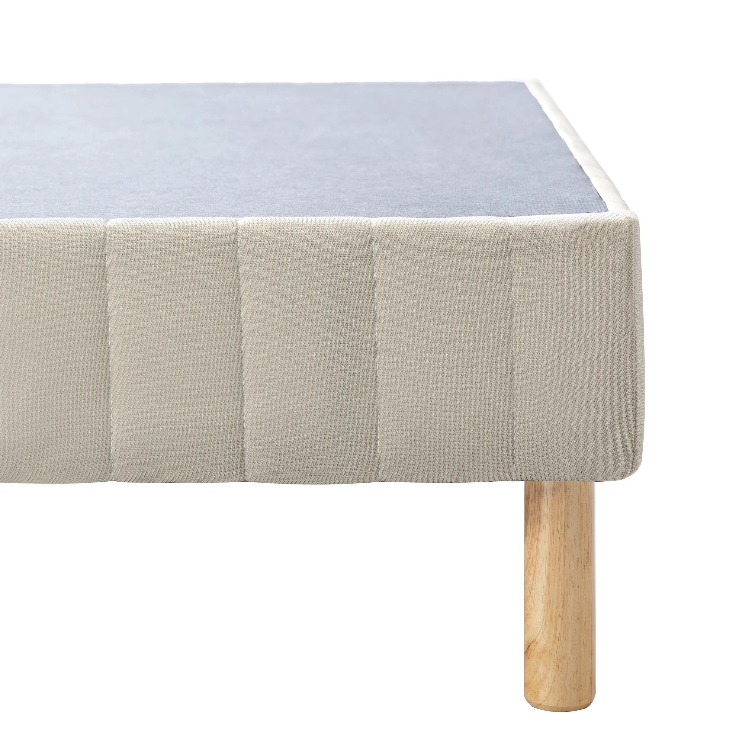 8 Queen Bed Upholstered Quick Snap Bed Frame Base - Beige, 8 of 10
