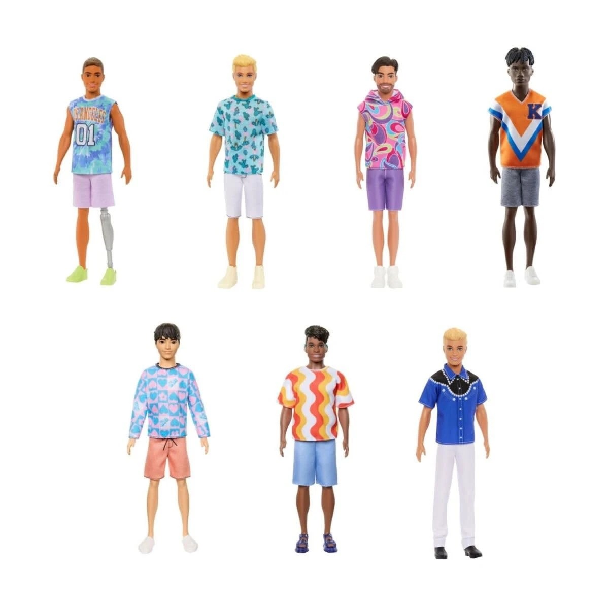 2 Barbie Fashionista Ken Doll - Assorted, 2 of 8