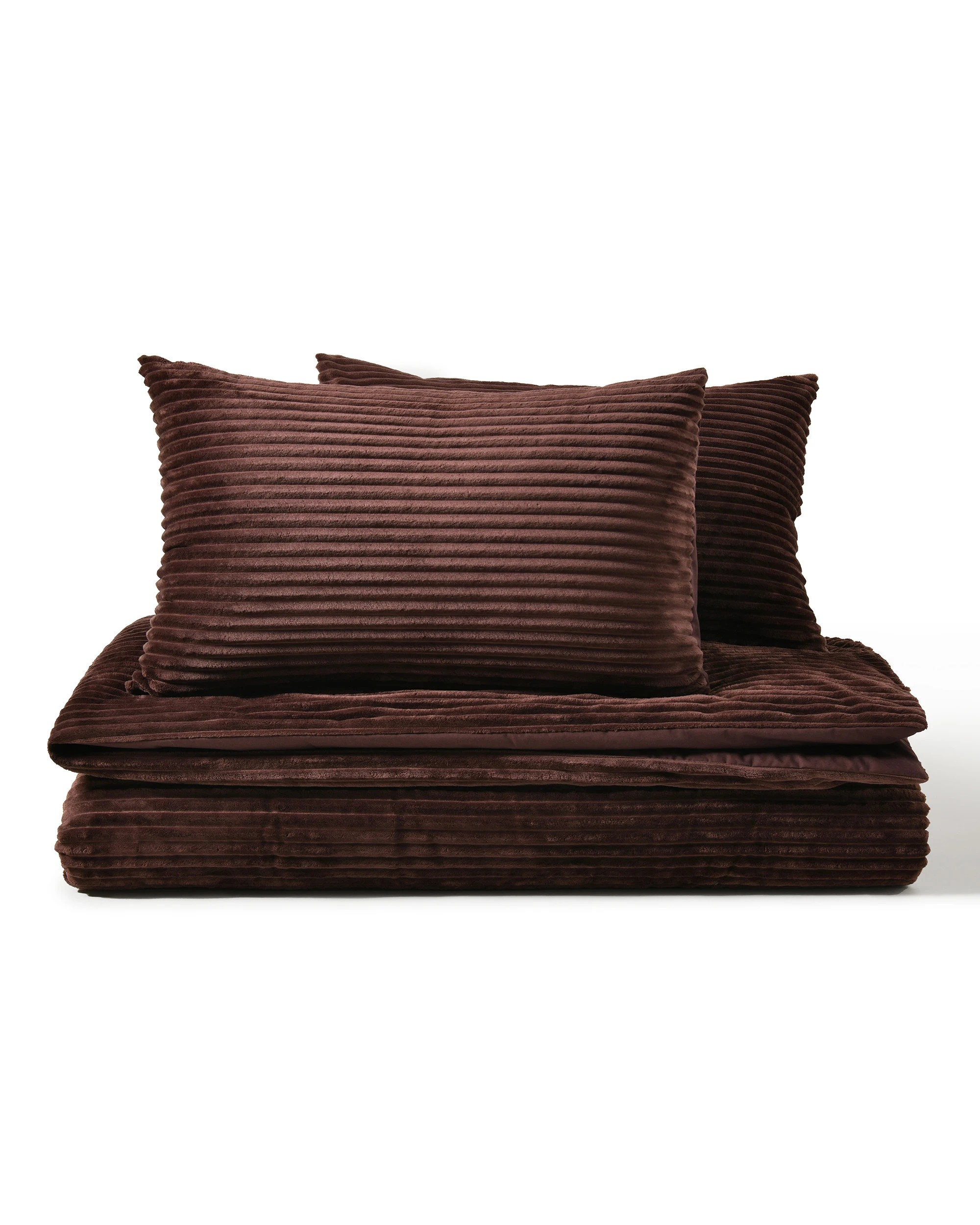 6 Dreamaker Embossed Fleece Quilt Cover Set - Single Bed - Chocolate, 6 of 6