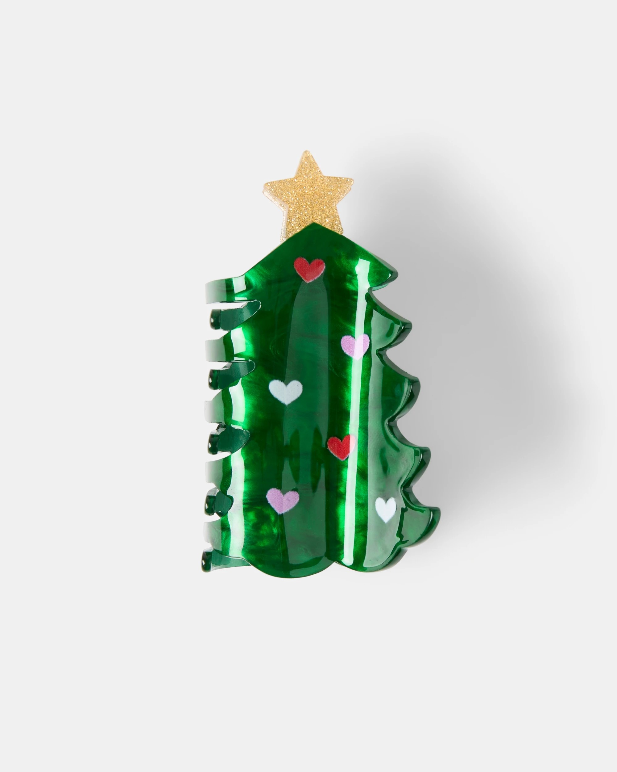 1 Christmas Tree Claw Hair Clip, 1 of 3