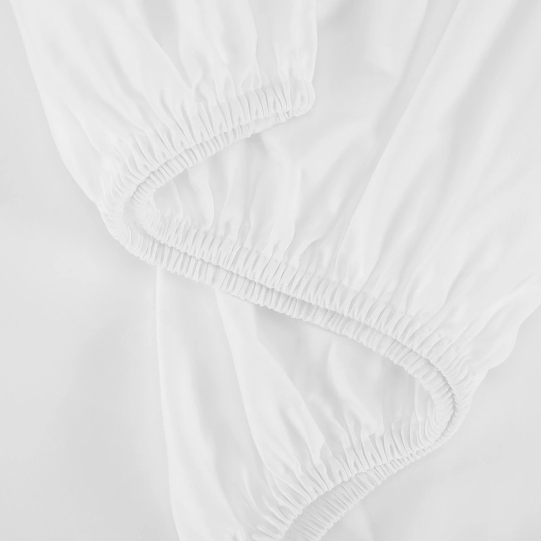 3 500 Thread Count Australian Grown Cotton Fitted Sheet - Queen Bed, White, 3 of 4