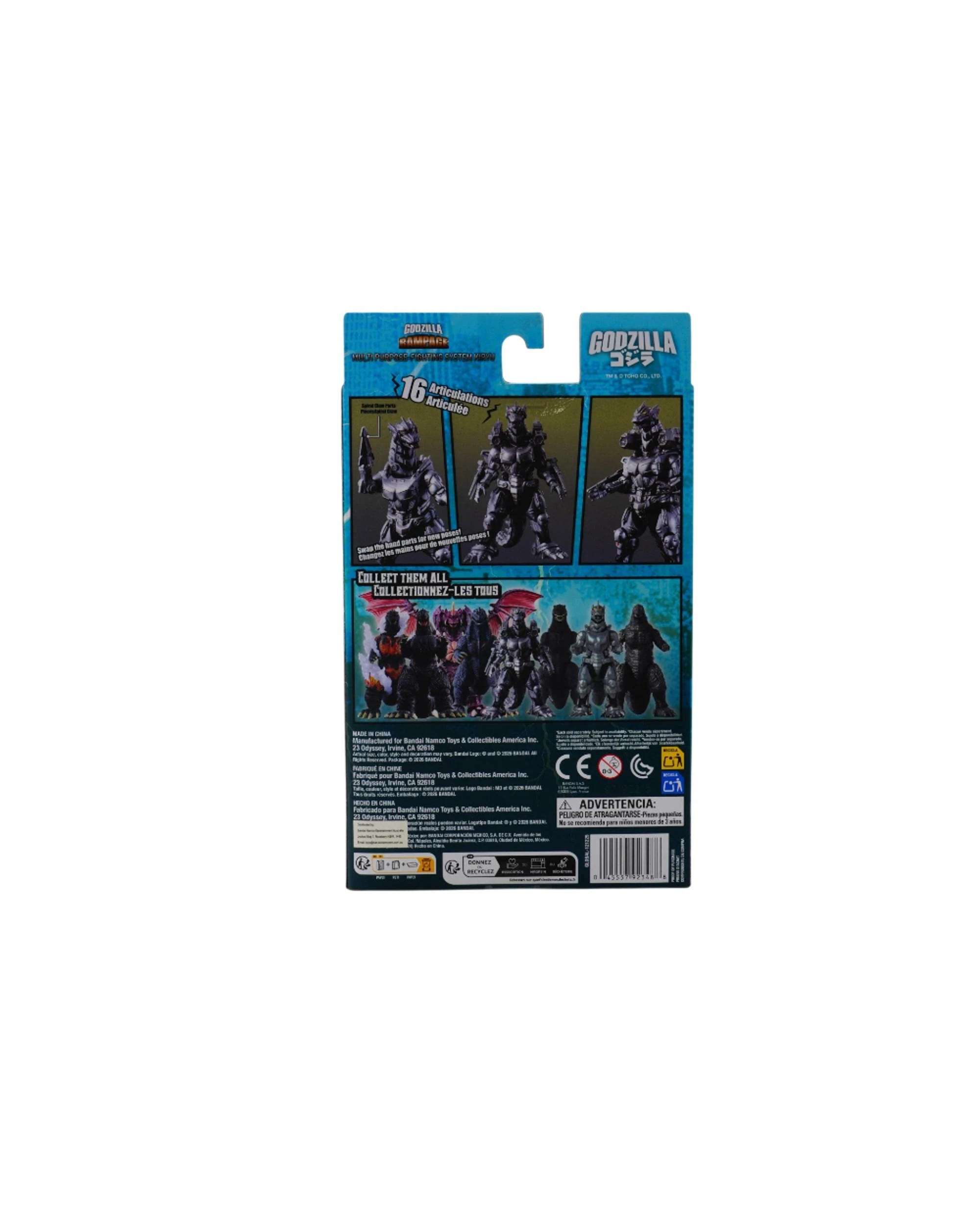 3 Bandai Godzilla Rampage Mechagodzilla 2003 6 inch Action Figure, 3 of 3