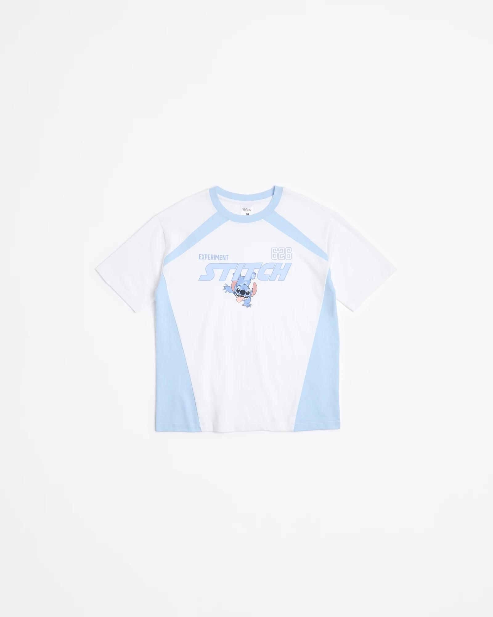 4 Disney Stitch Girls' Lilo & Stitch Australian Cotton Sport Jersey — White (size 8) WHITE, 4 of 5