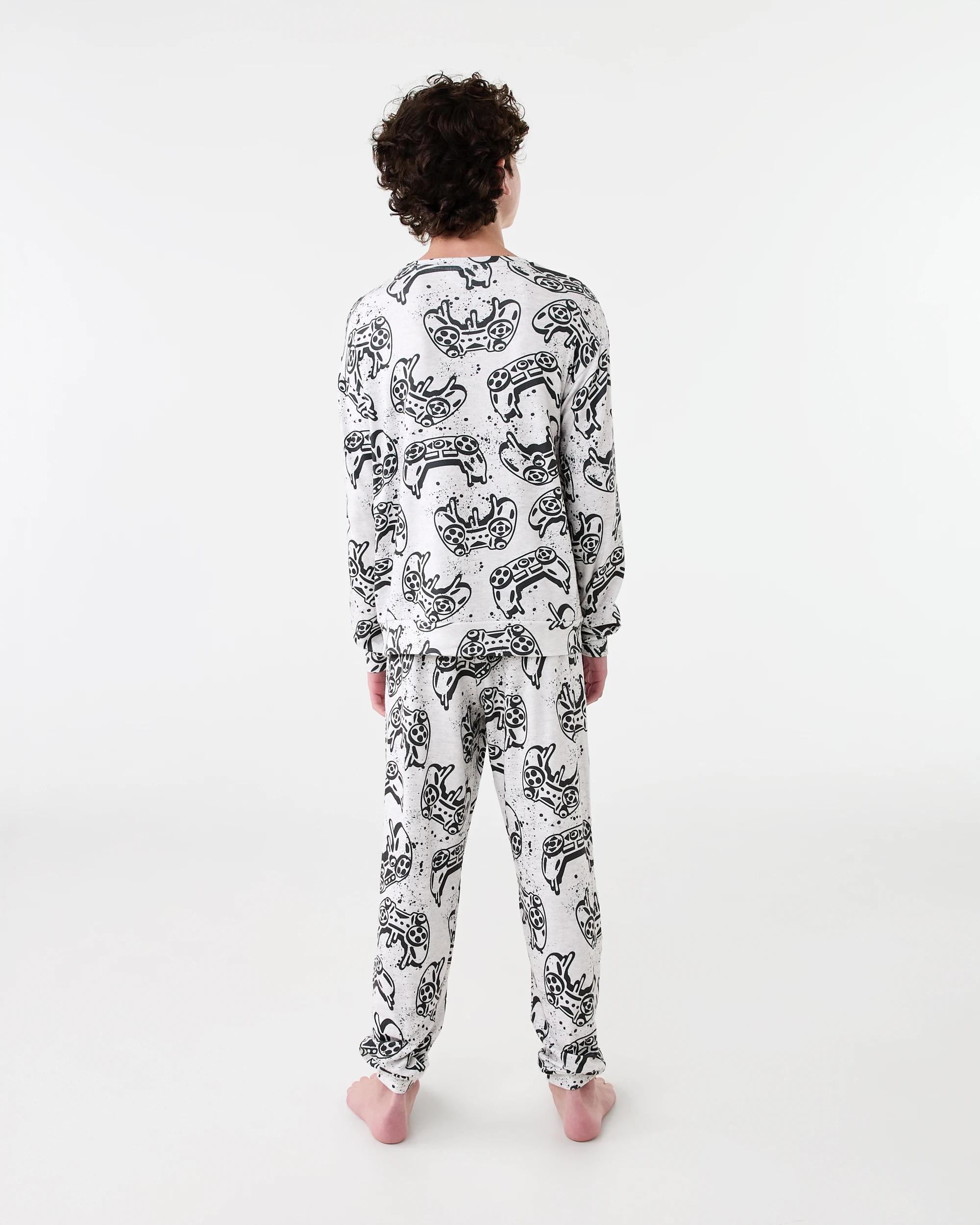 2 Hacci Pyjama Set Gry Game, 2 of 6