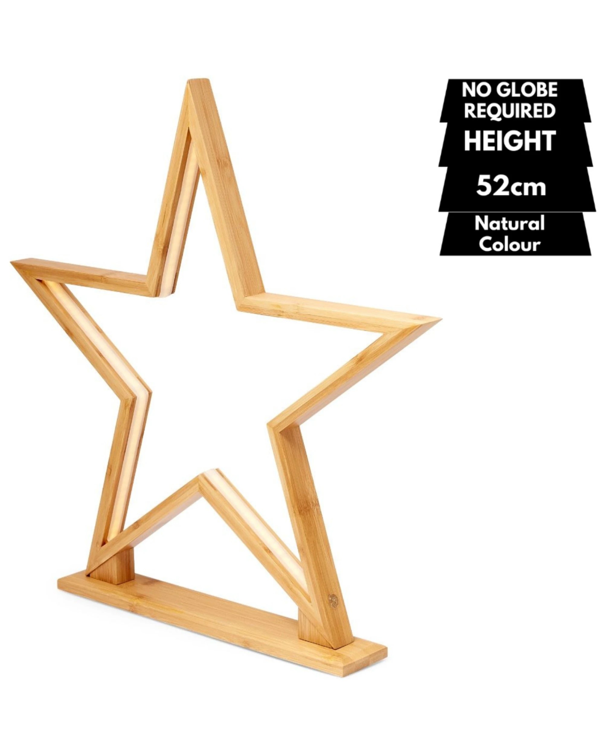 6 BR Home Bamboo Star LED Table Lamp, 6 of 6