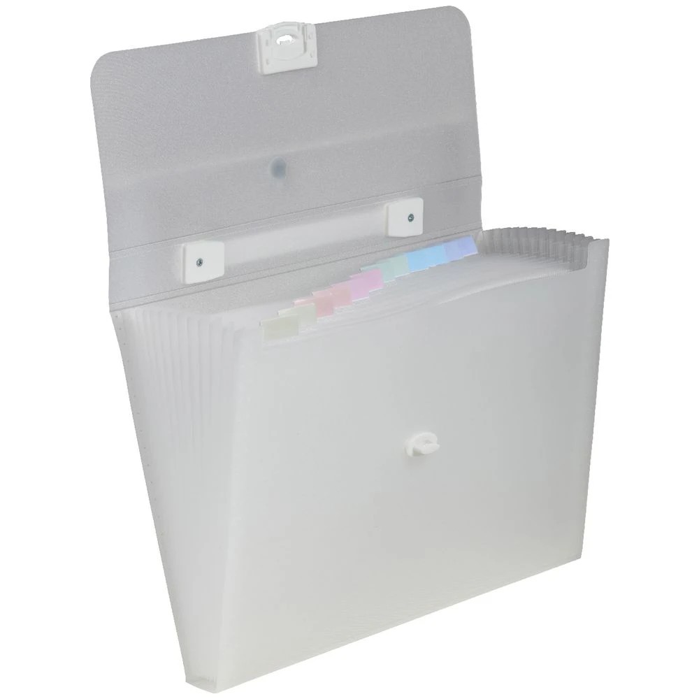 4 J.Burrows Antibacterial Expanding File 13 Pockets Clear, 4 of 4