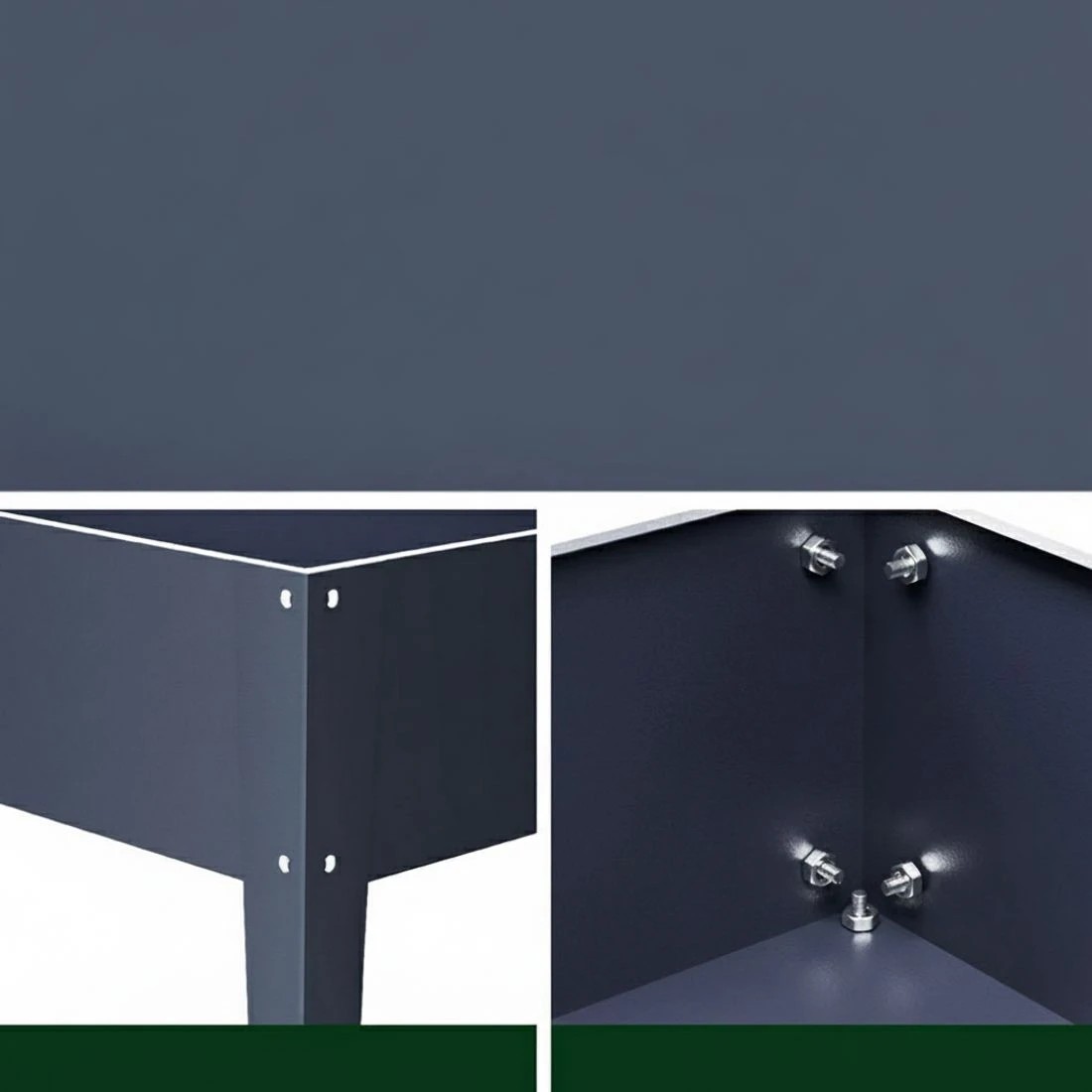5 Green Fingers Raised Garden Bed x2 Elevated 100X40X80cm Planter Box Raised Container Herb - Grey, 5 of 7