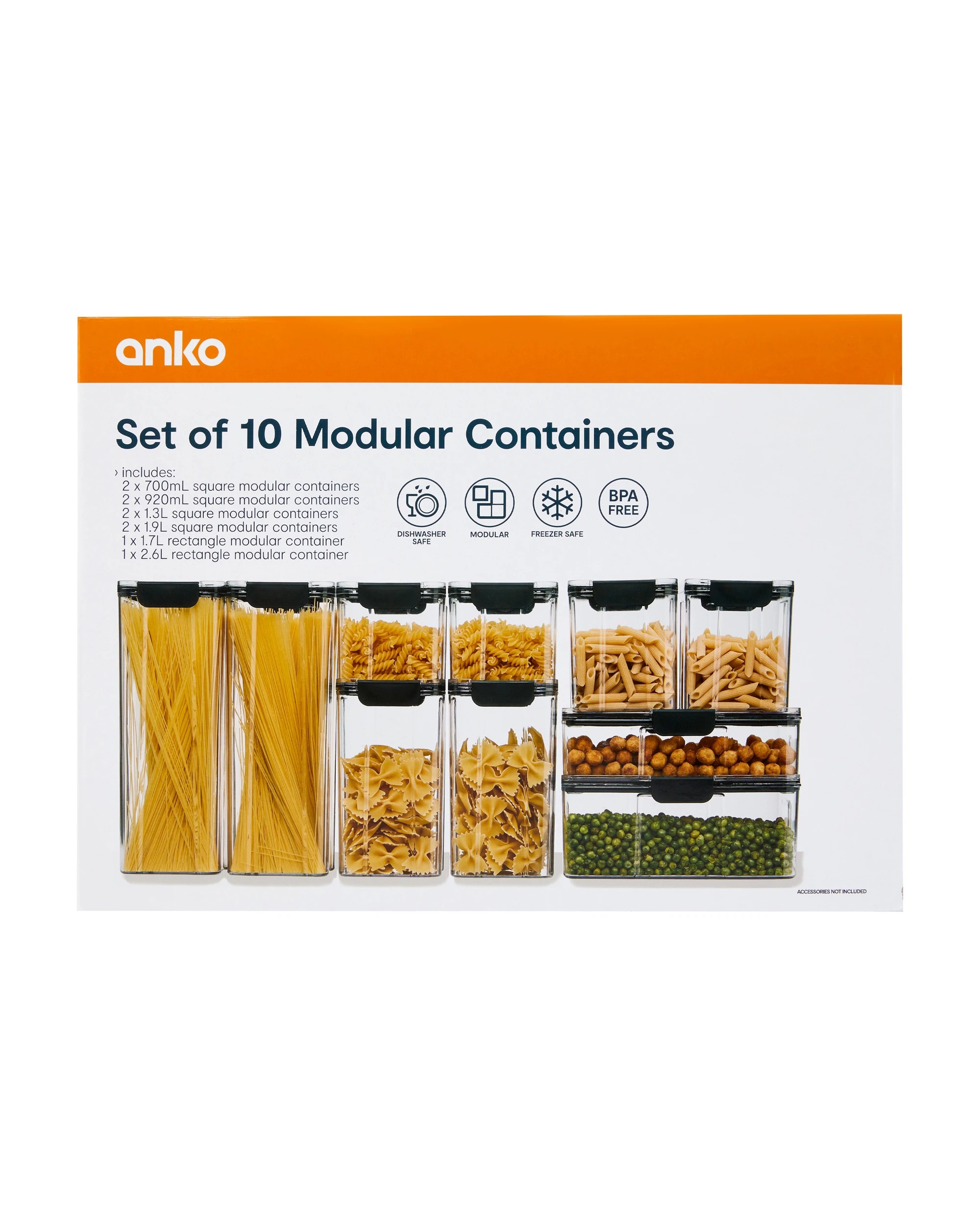 5 Set of 10 Modular Container Set, 5 of 5