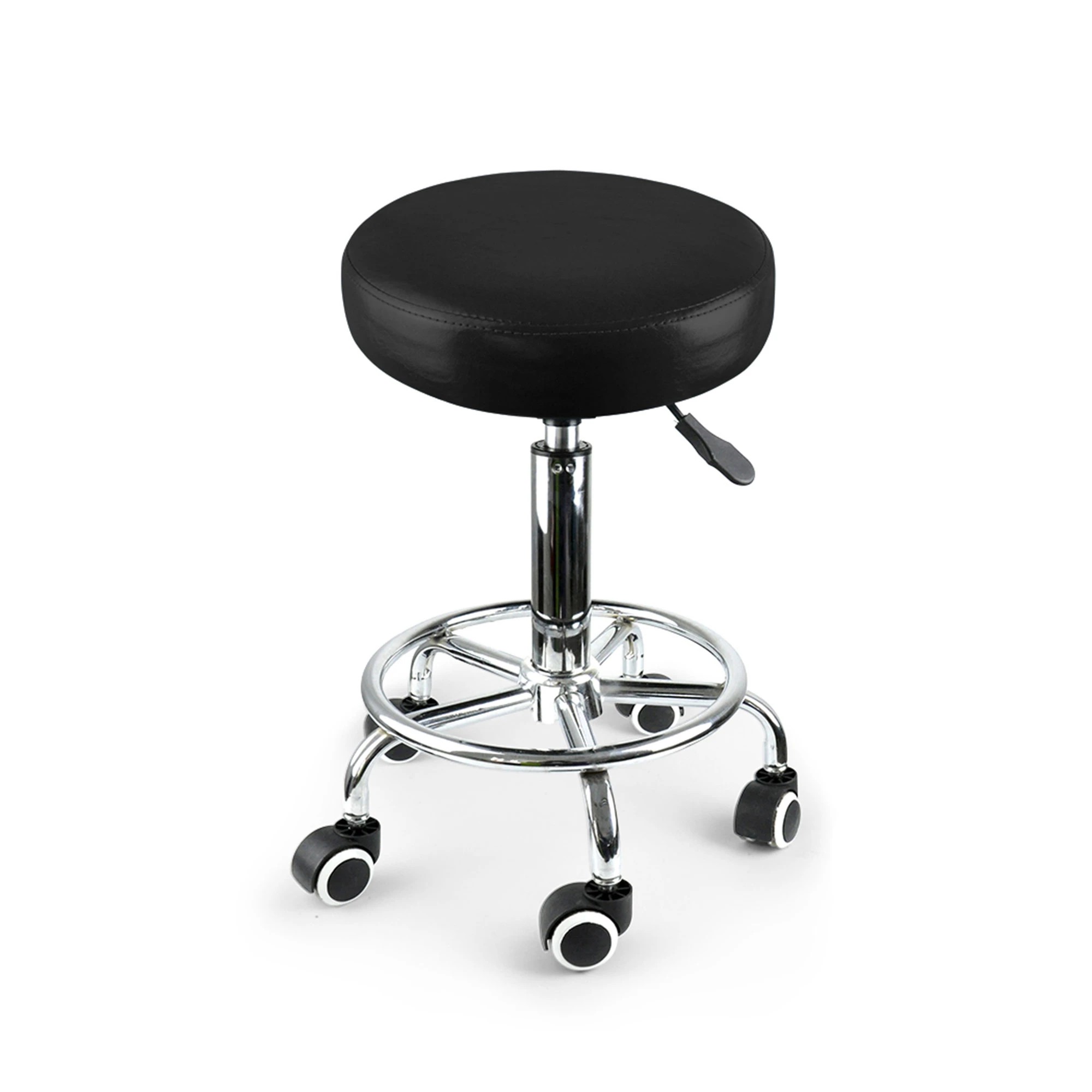 2 Levede 4x Swivel Salon Barstool Hairdressing Stool Barber Chair Equipment Beauty - Black, 2 of 8