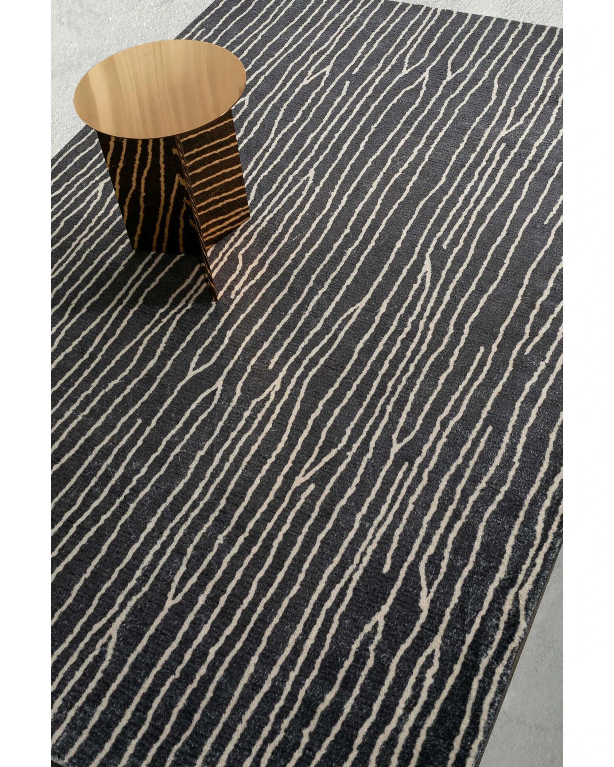 3 Loopsie Malha Stripe Washable Rug - Black, 3 of 7