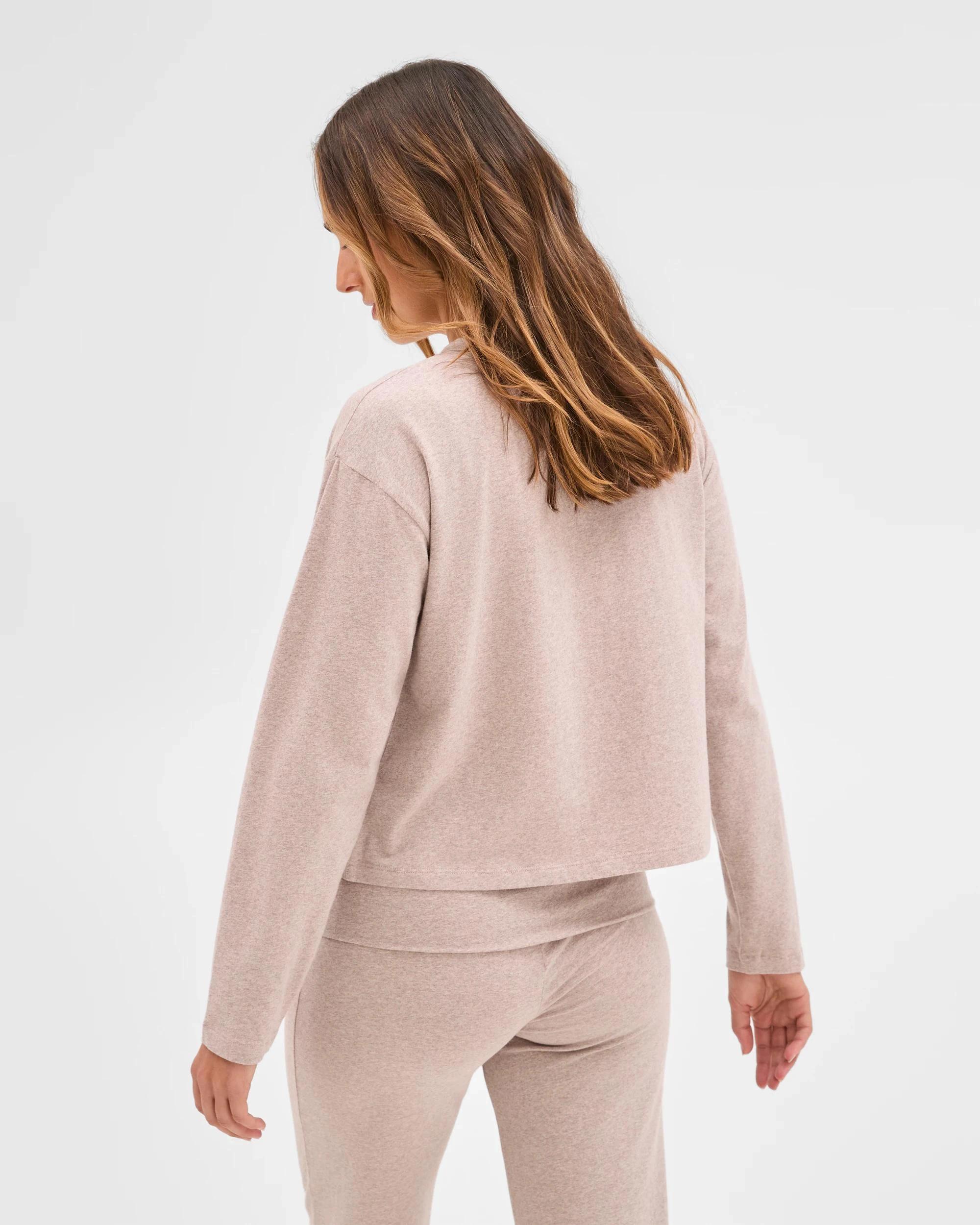4 Lily Loves Australian Cotton Blend Long Sleeve Sleep Top MUSHROOM, 4 of 6