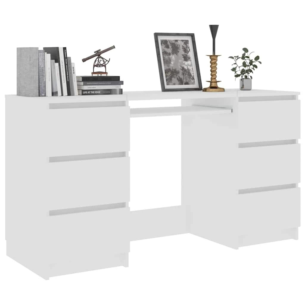 3 Vidaxl Writing Desk Computer Desk - White, 3 of 6