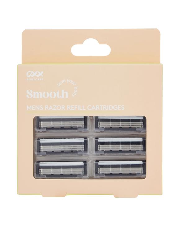 OXX Bodycare 6 Pack Smooth Mens Razor Refill Cartridges