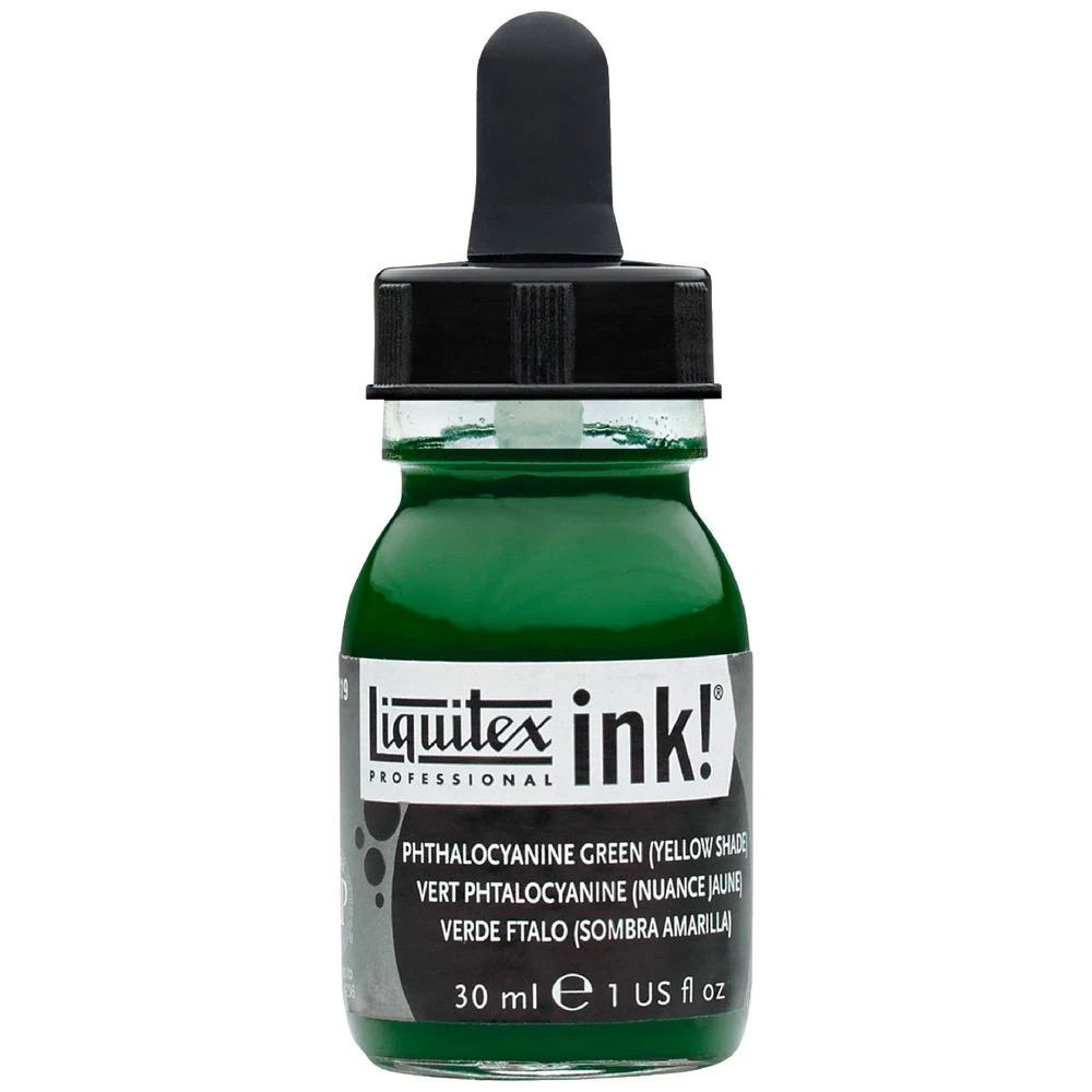1 Liquitex Professional Ink 30mL Phthalocyanine Green Yellow, 1 of 2