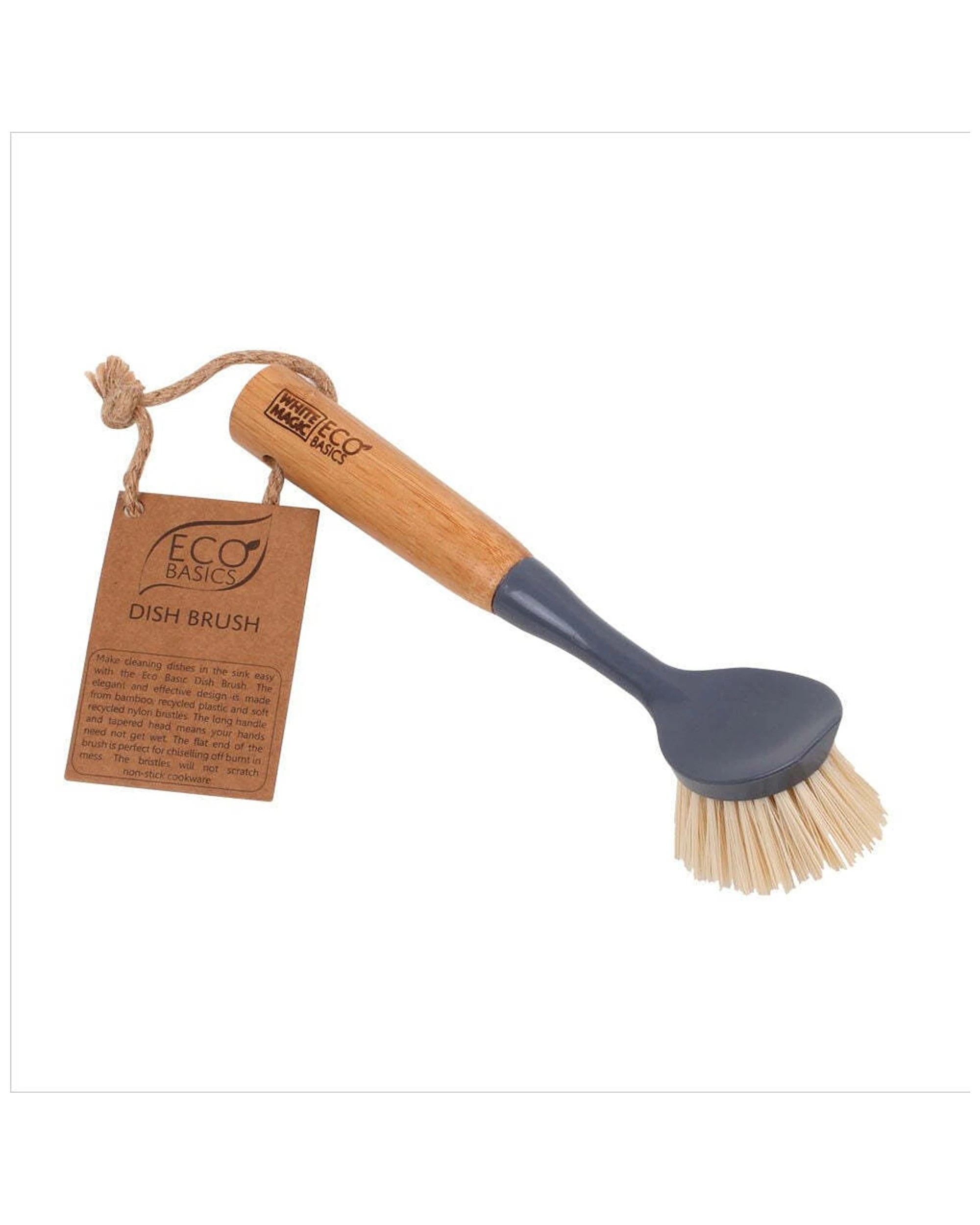 2 White Magic Eco Basics Dishwashing Brush Long Handle Reusable Bamboo Cookware - Natural, 2 of 2