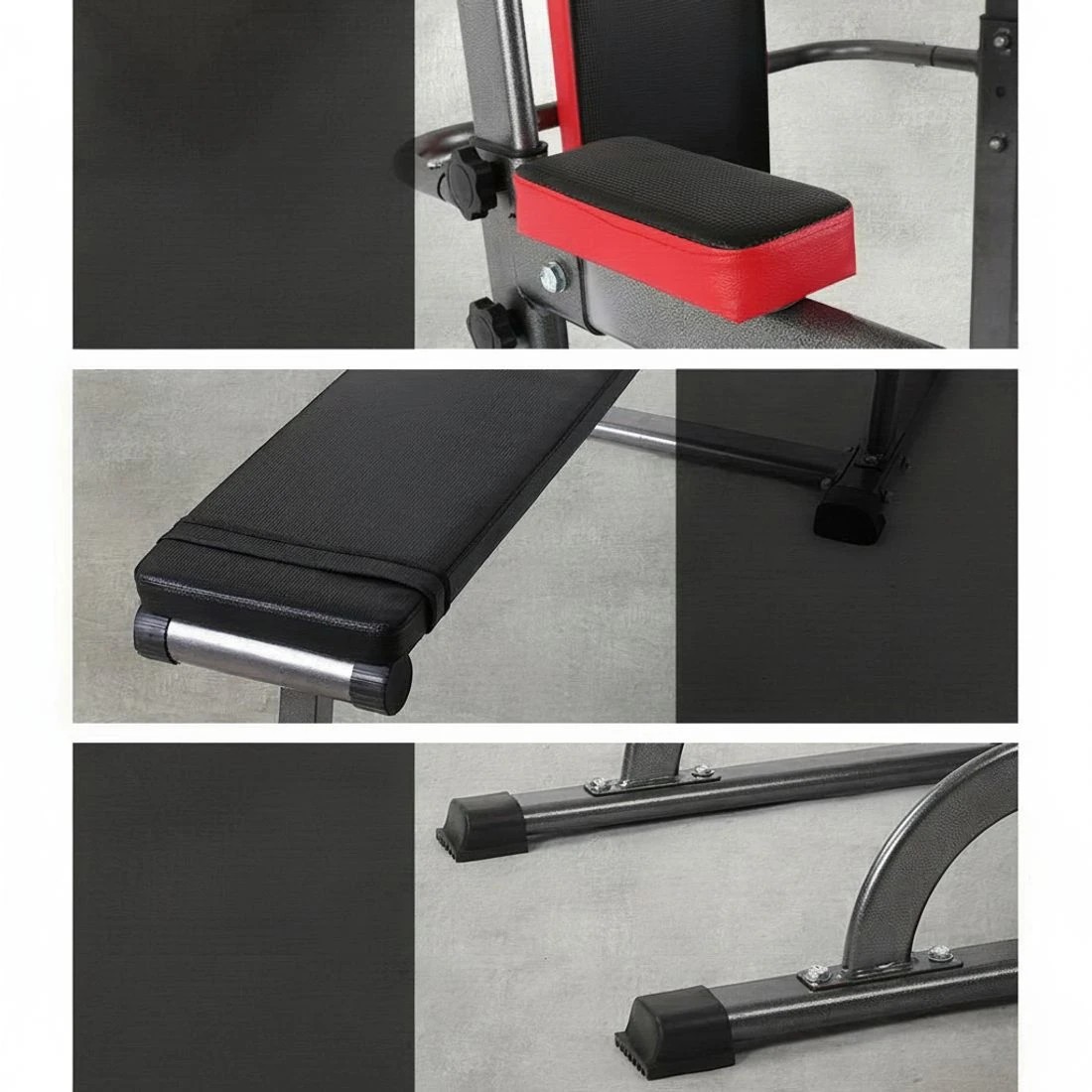 6 Everfit Weight Bench Chin Up Bar Bench Press Home Gym 380kg Capacity - Black, 6 of 8